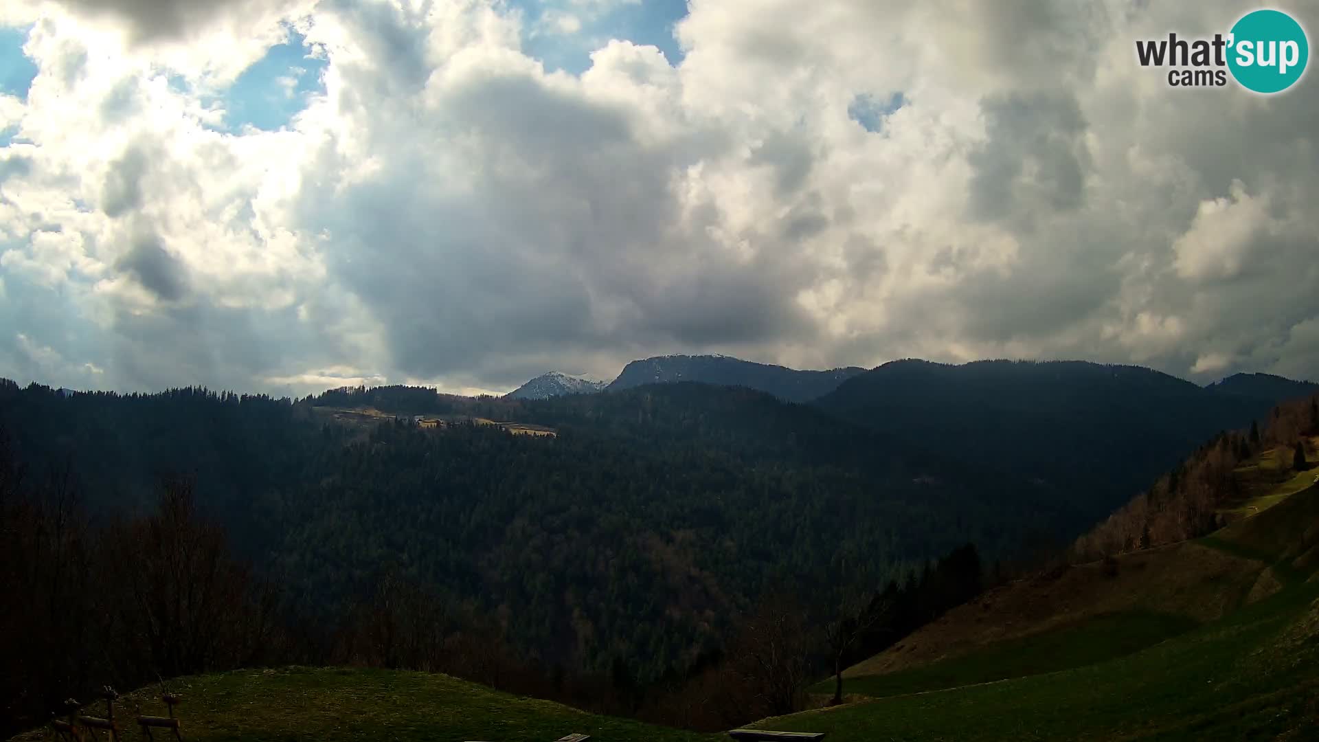 Webcam Brunarica Dražgoše – Live View of Ratitovec (1666 m)