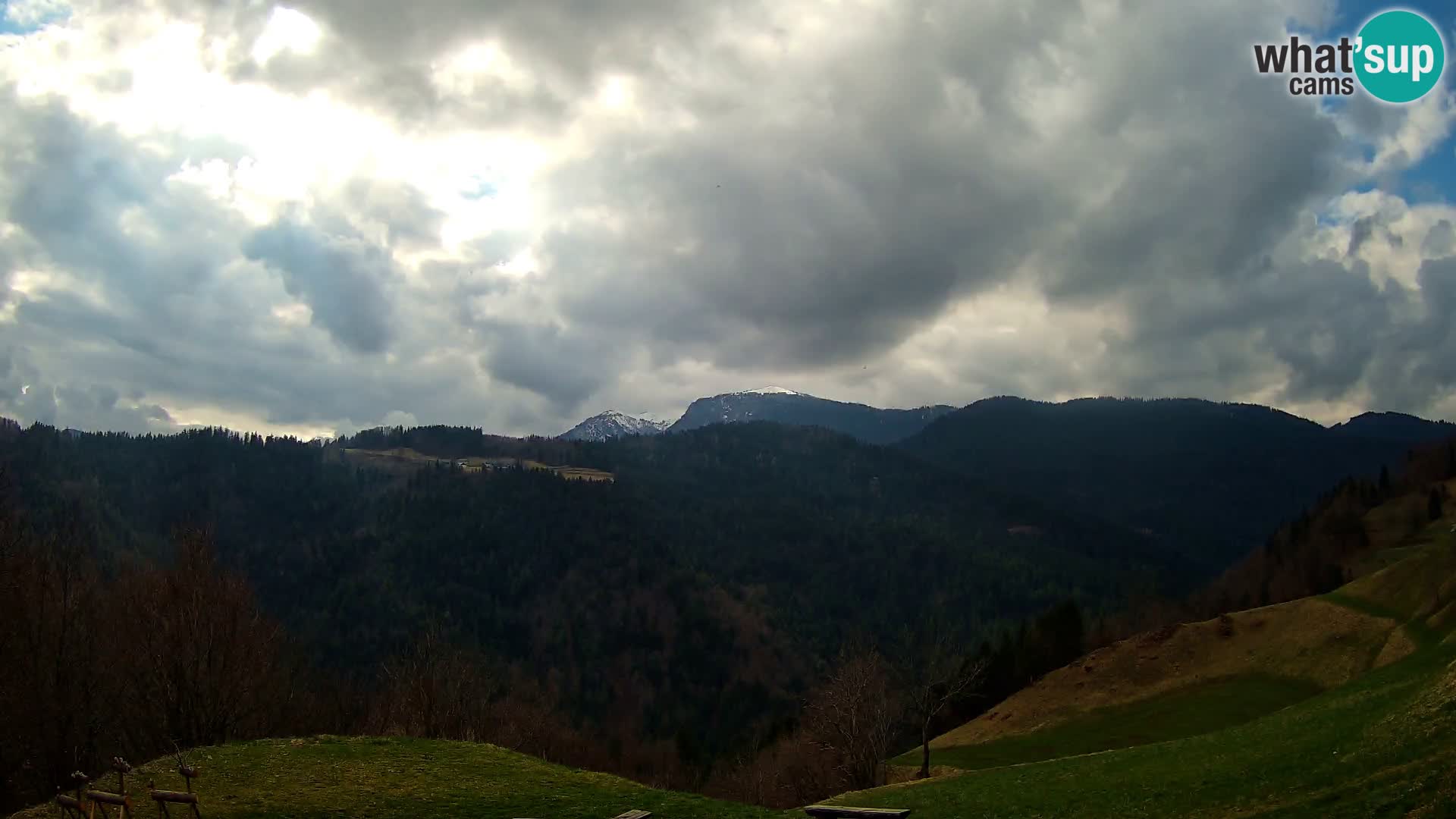 Web kamera Brunarica Dražgoše – Pogled uživo na Ratitovec (1666 m)