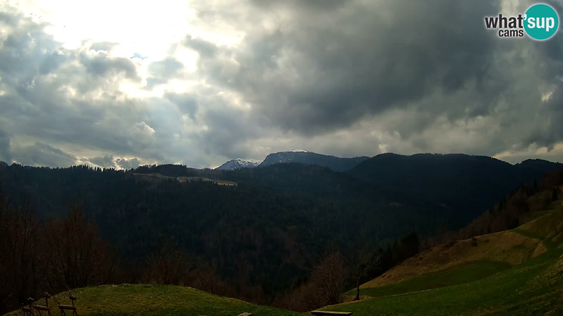 Webcam Brunarica Dražgoše – Live View of Ratitovec (1666 m)