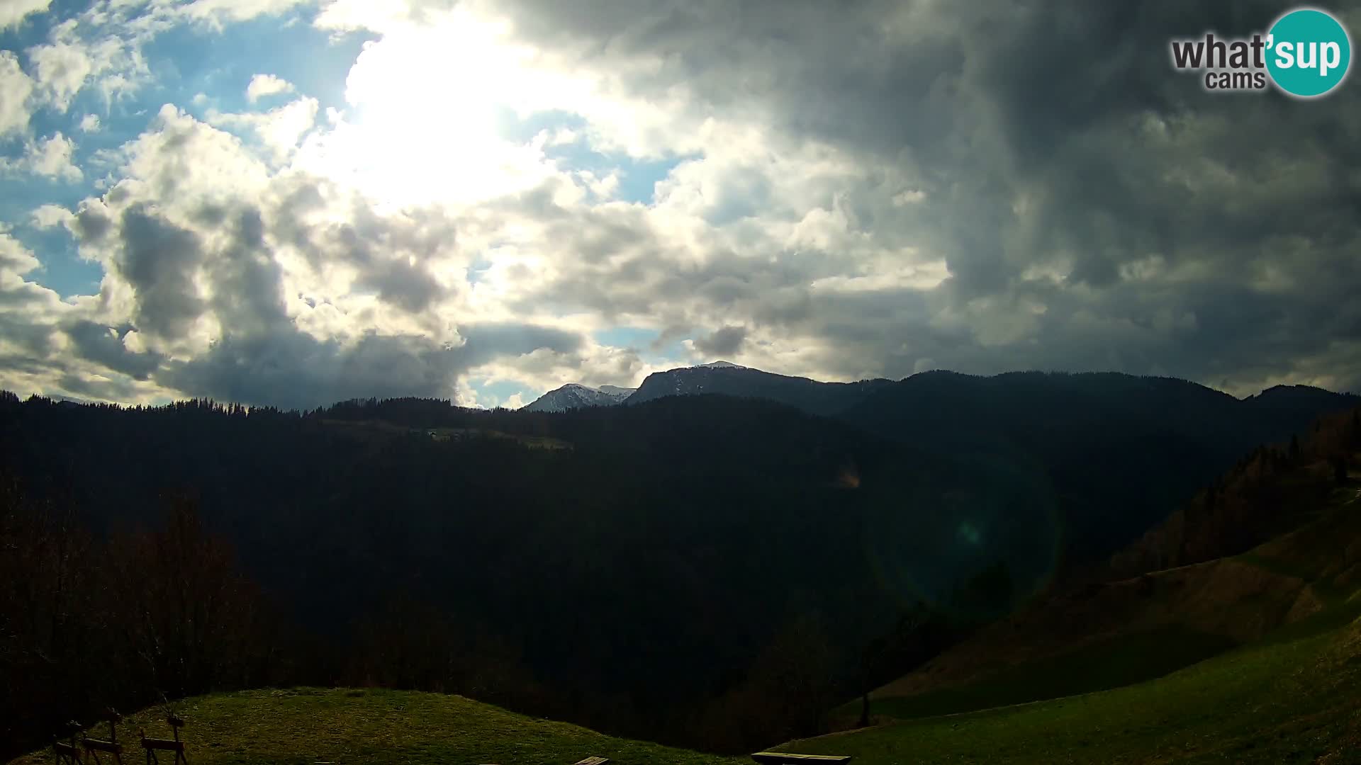 Webcam Brunarica Dražgoše – Live View of Ratitovec (1666 m)