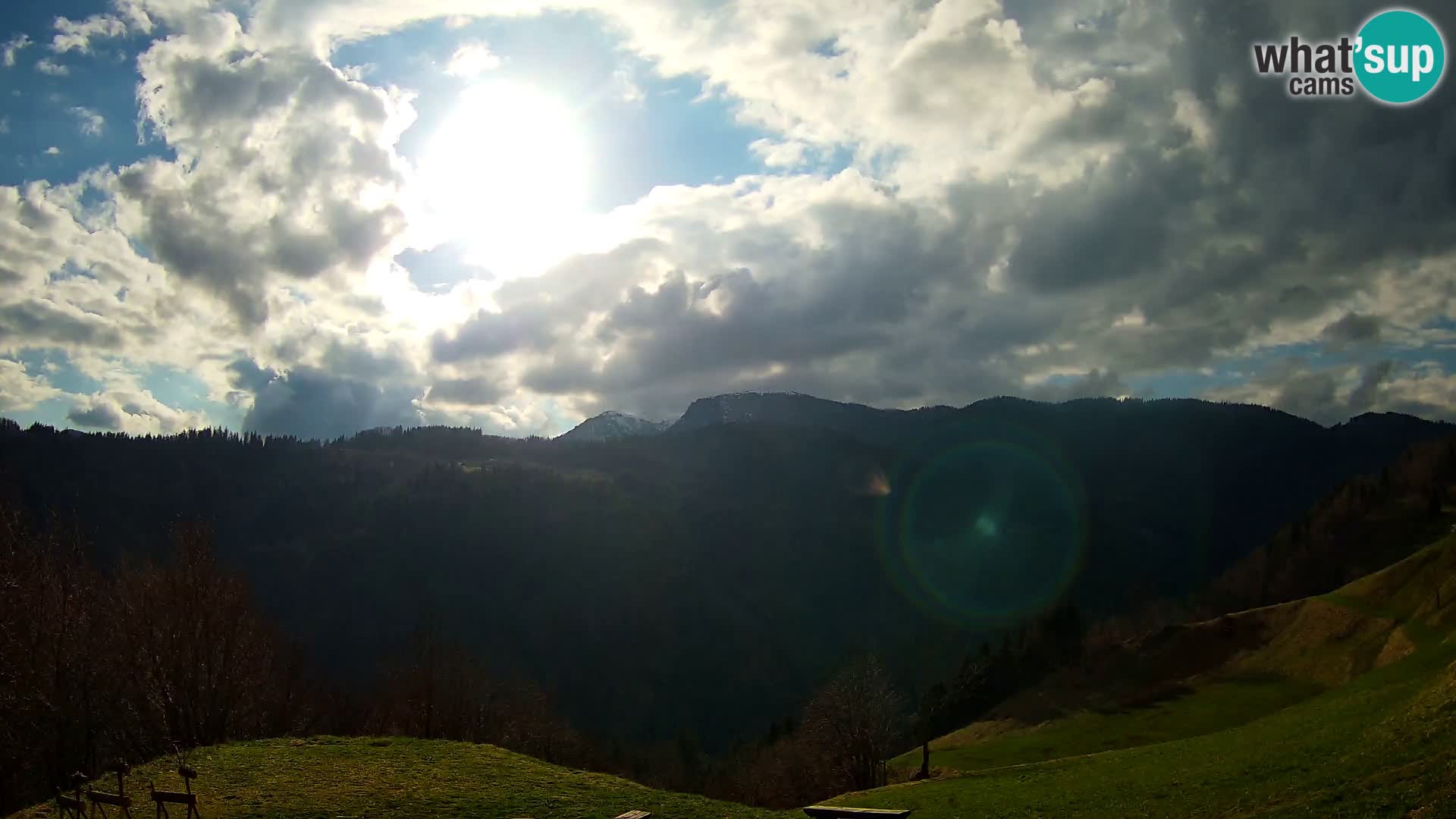 Spletna kamera Brunarica Dražgoše – Pogled v živo na Ratitovec (1666 m)