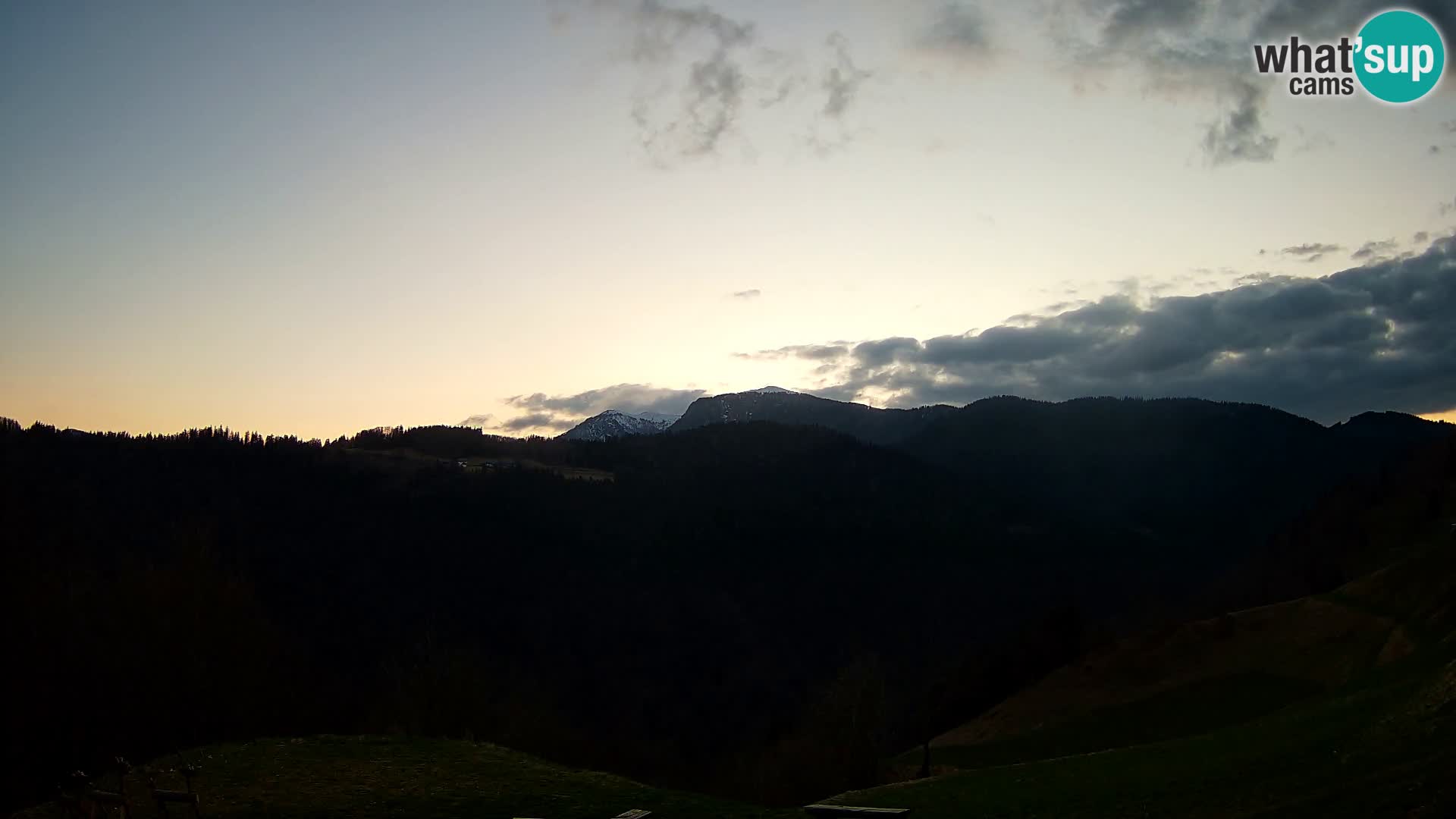 Webcam Brunarica Dražgoše – Liveblick auf Ratitovec (1666 m)