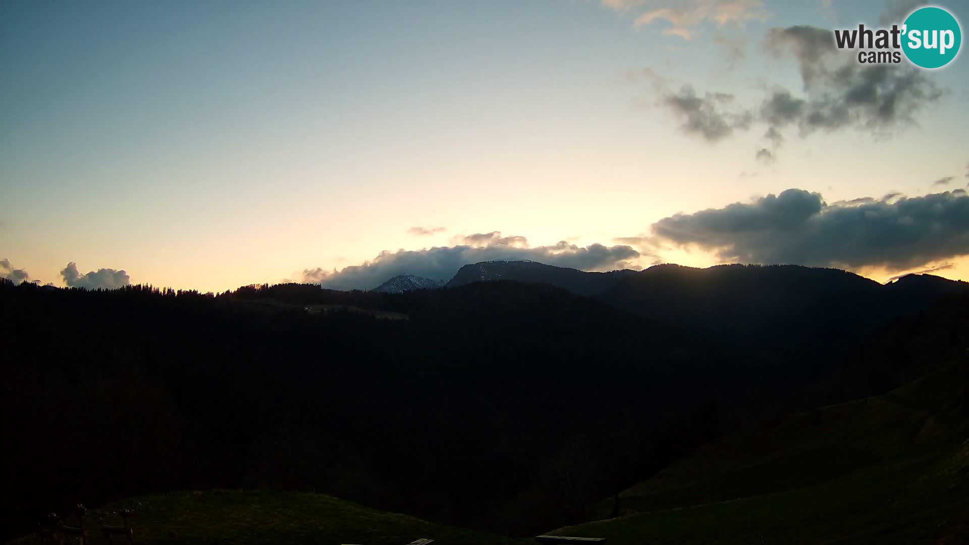 Webcam Brunarica Dražgoše – Liveblick auf Ratitovec (1666 m)