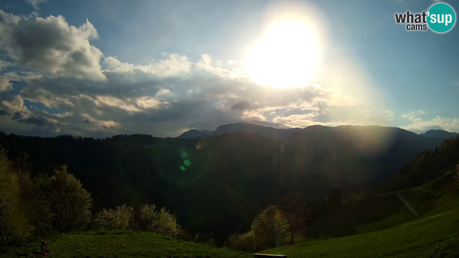 Webcam Brunarica Dražgoše – Live View of Ratitovec (1666 m)