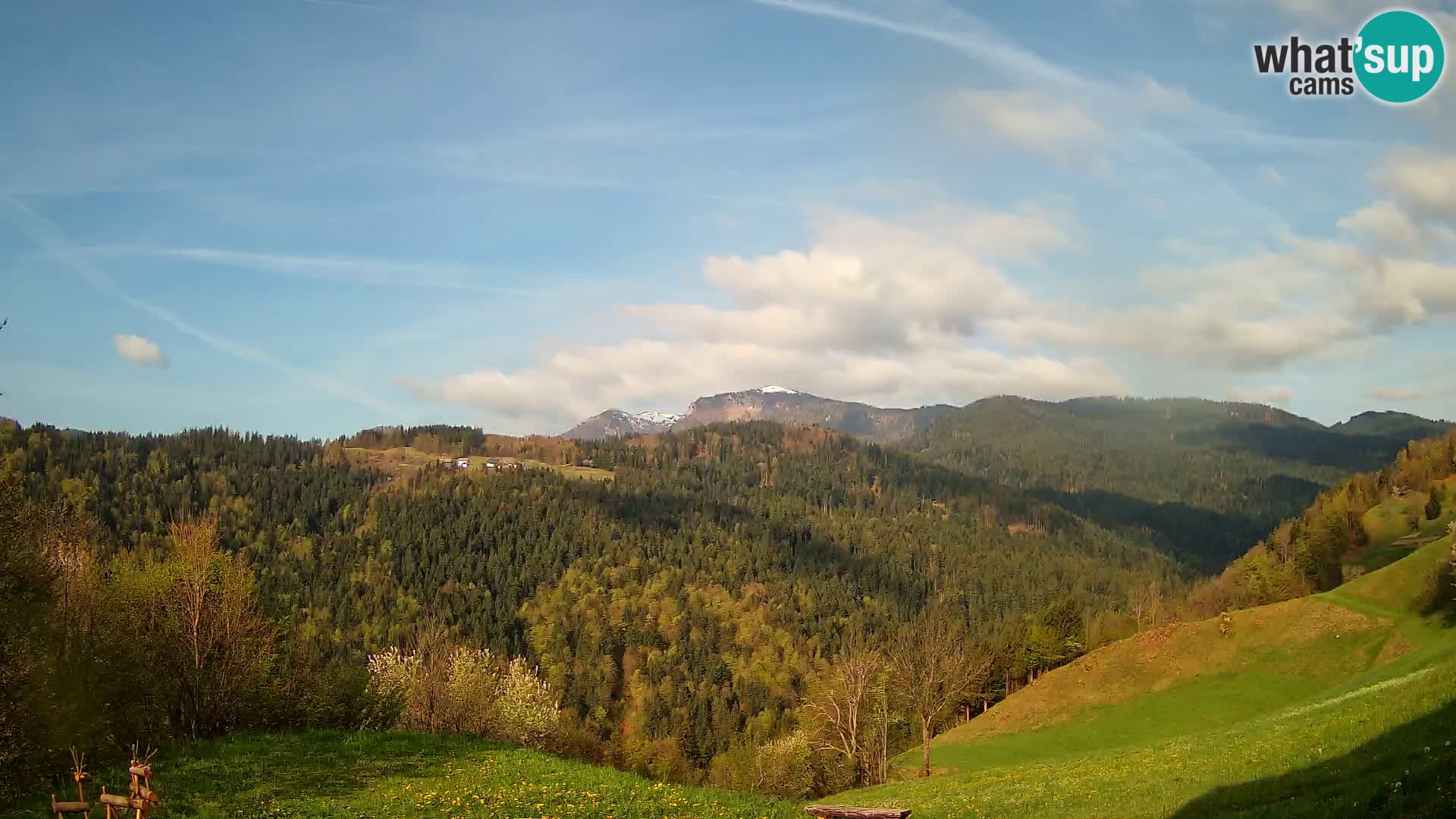 Webcam Brunarica Dražgoše – Vista live sul Ratitovec (1666 m)