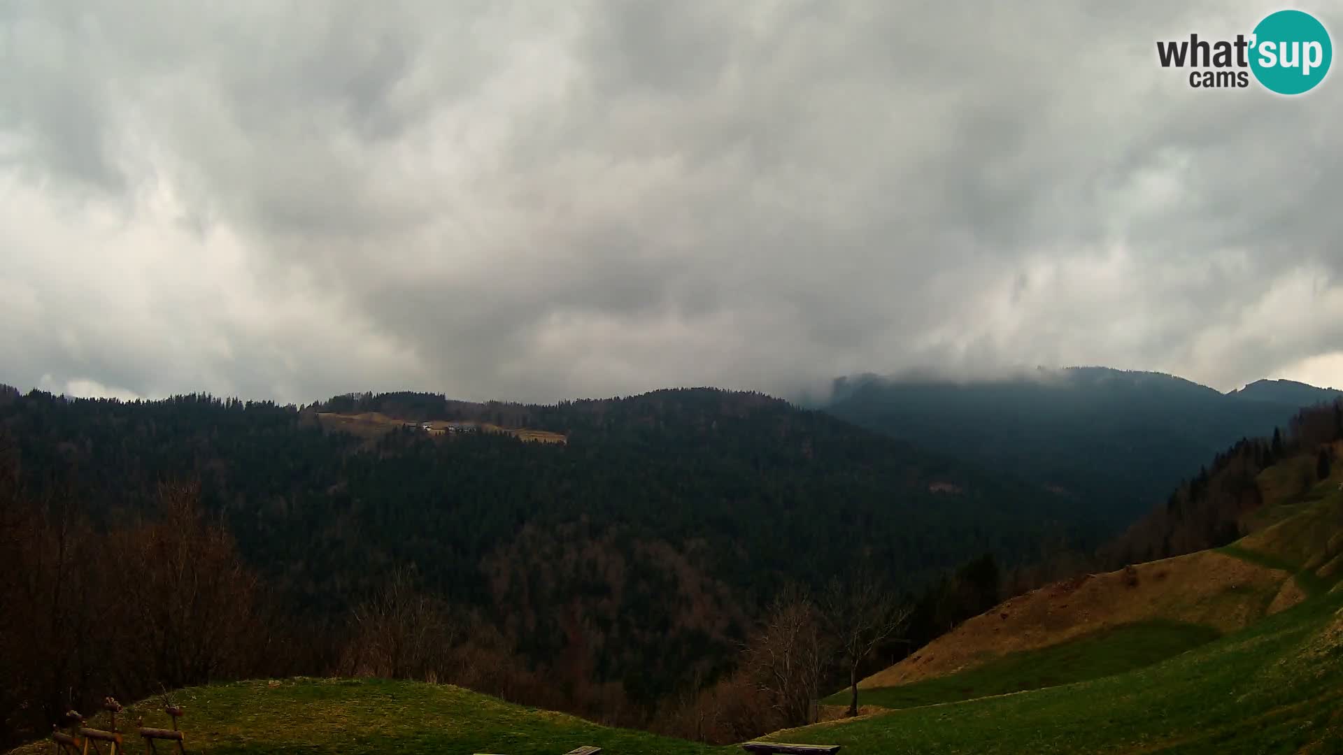 Webcam Brunarica Dražgoše – Live View of Ratitovec (1666 m)