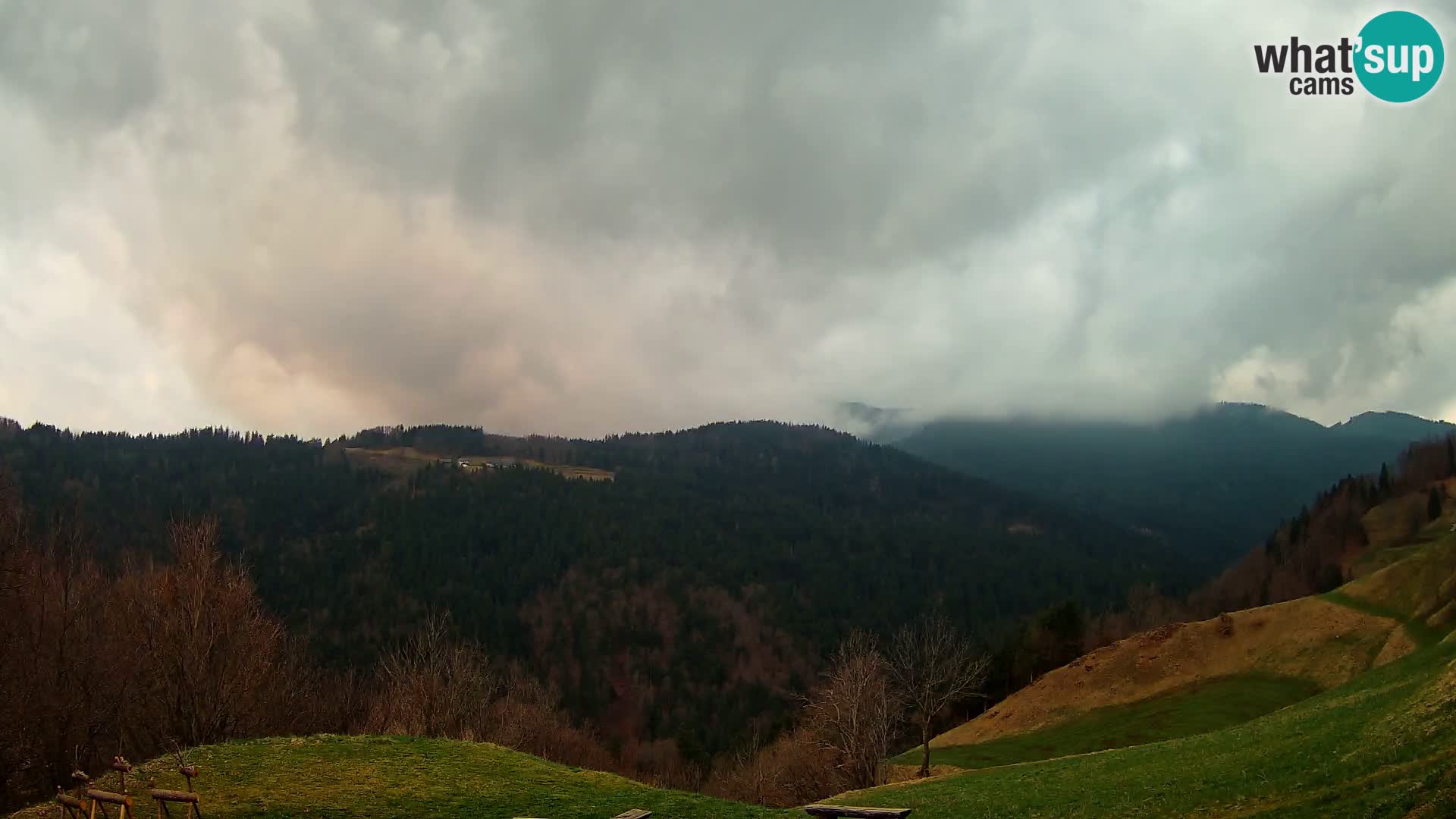 Webcam Brunarica Dražgoše – Live View of Ratitovec (1666 m)