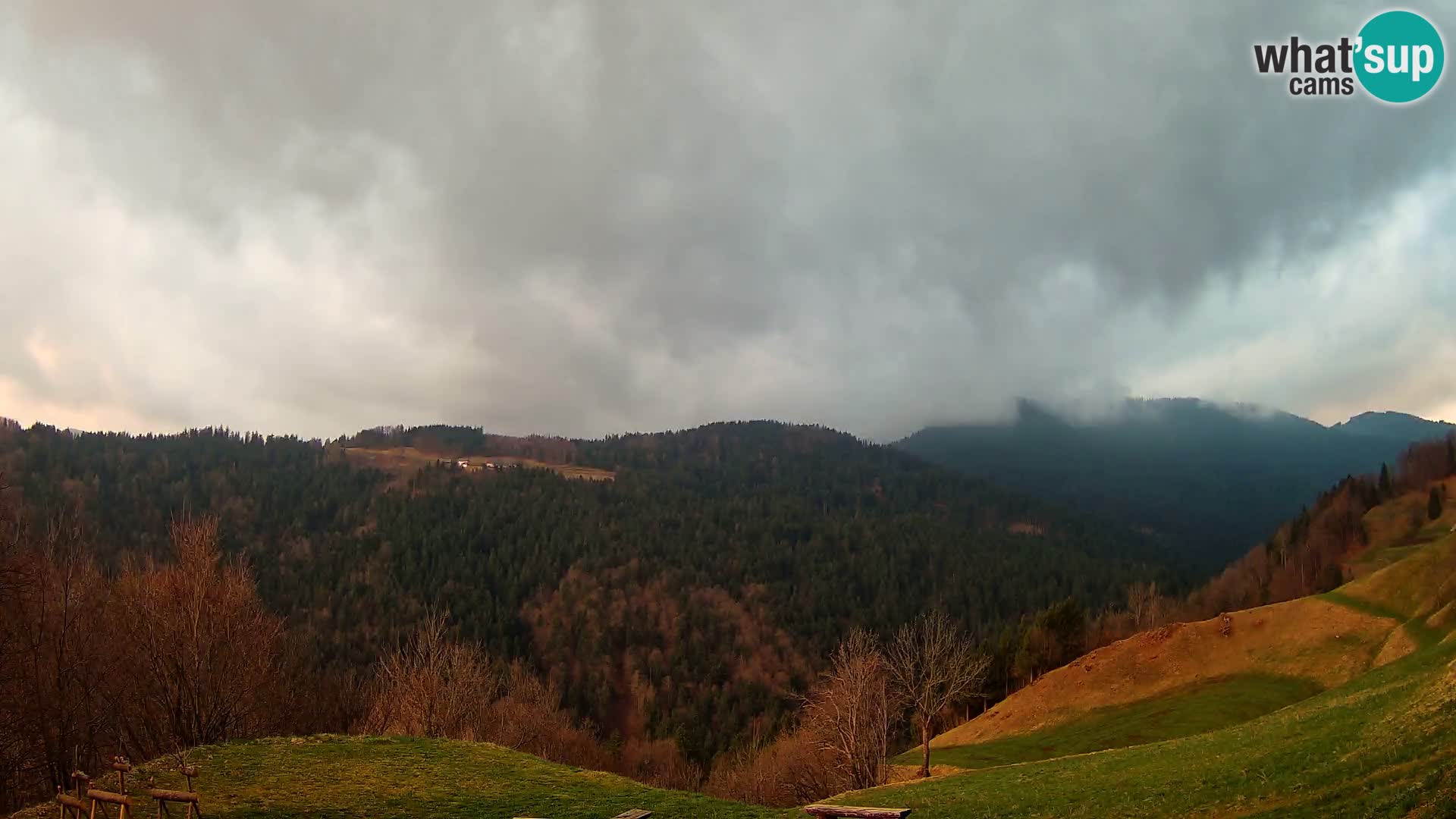 Webcam Brunarica Dražgoše – Live View of Ratitovec (1666 m)