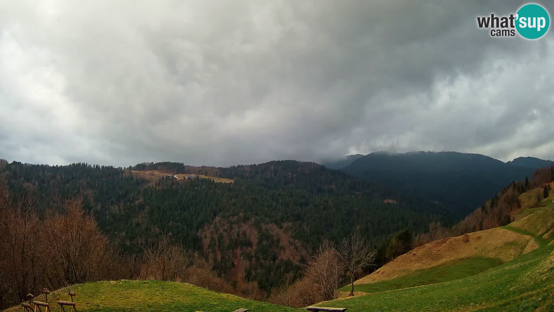 Webcam Brunarica Dražgoše – Live View of Ratitovec (1666 m)