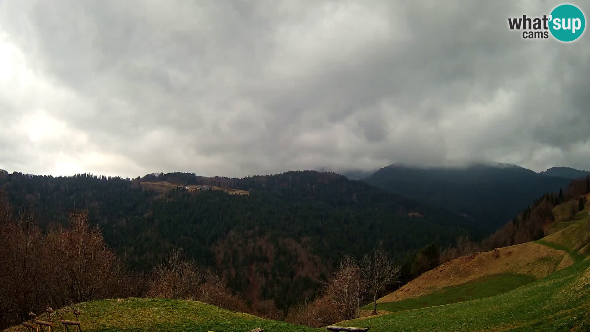 Webcam Brunarica Dražgoše – Live View of Ratitovec (1666 m)