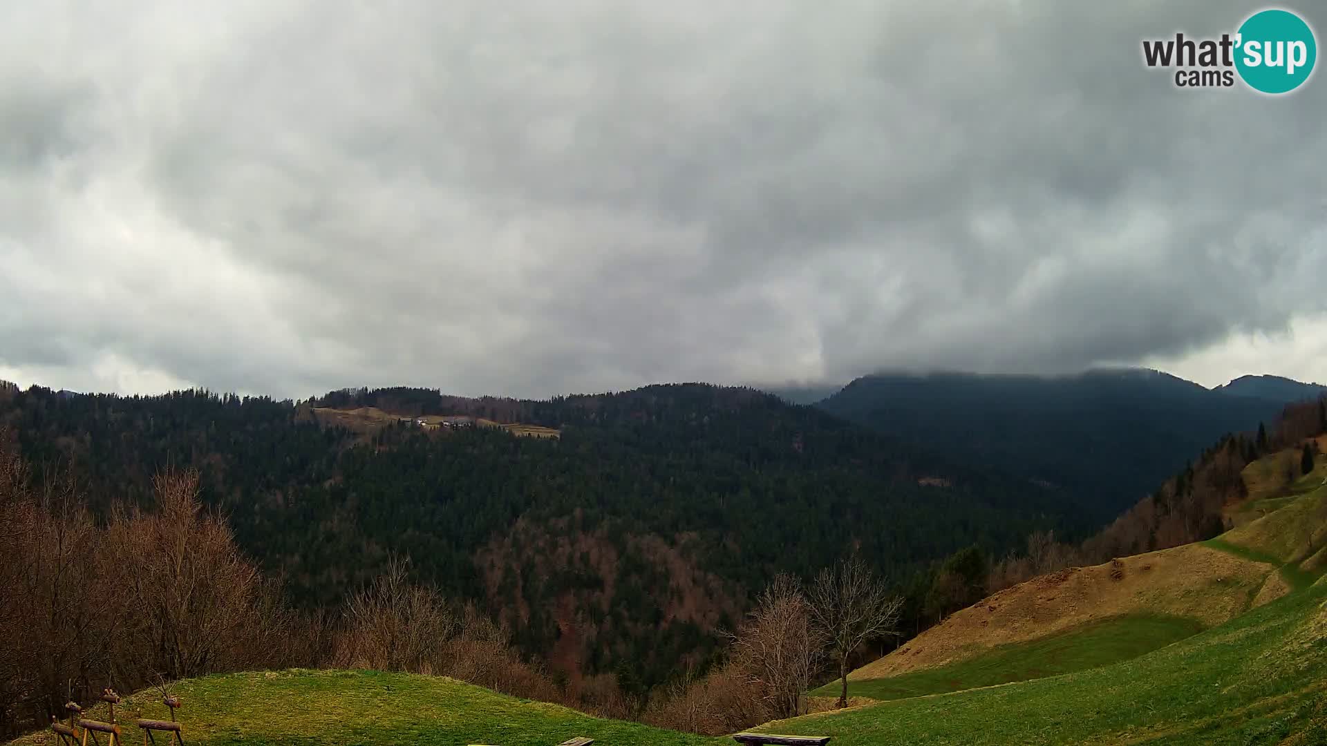 Webcam Brunarica Dražgoše – Live View of Ratitovec (1666 m)