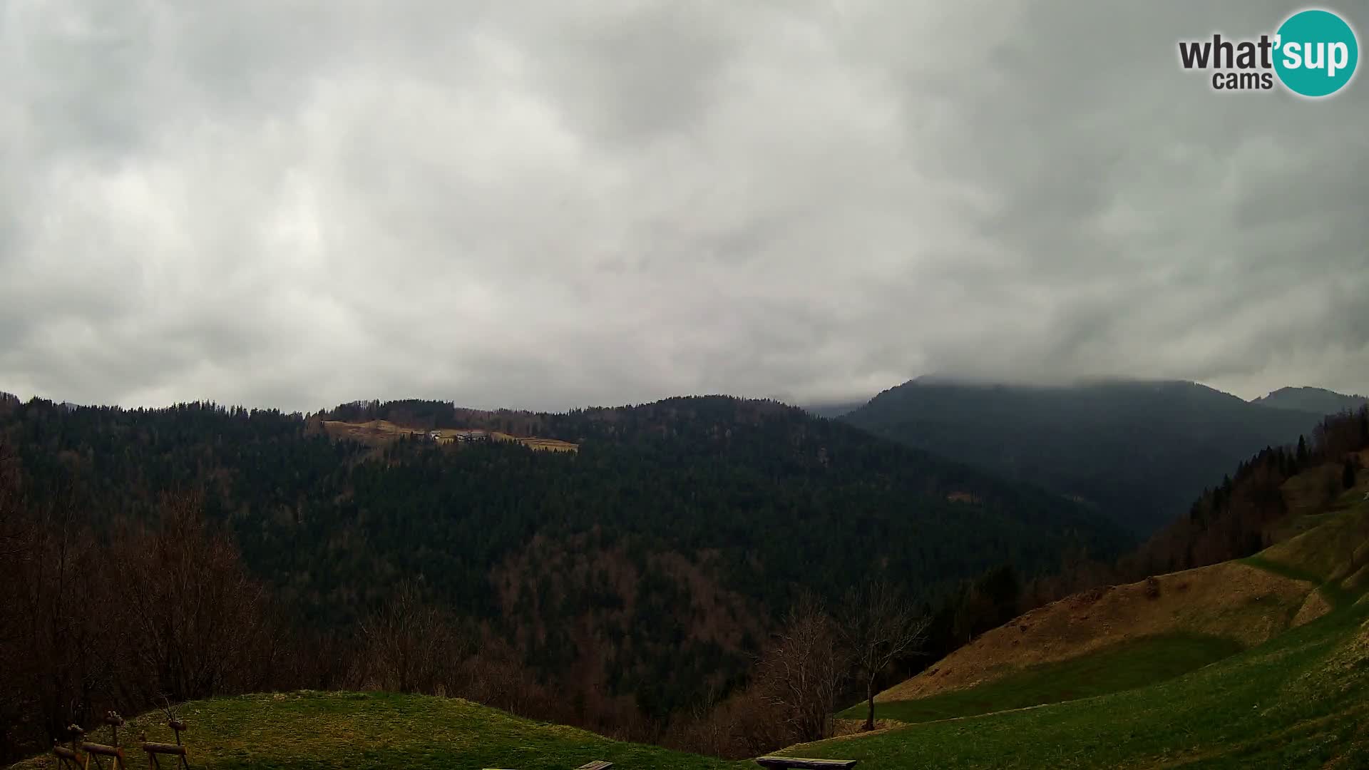 Webcam Brunarica Dražgoše – Live View of Ratitovec (1666 m)
