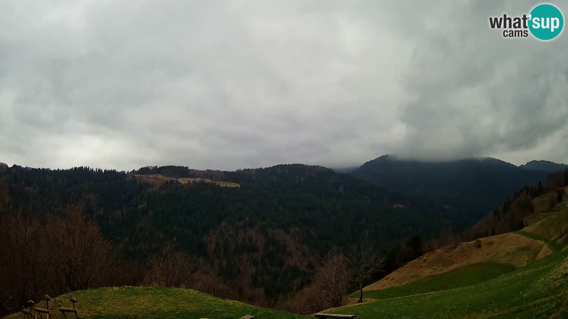 Web kamera Brunarica Dražgoše – Pogled uživo na Ratitovec (1666 m)