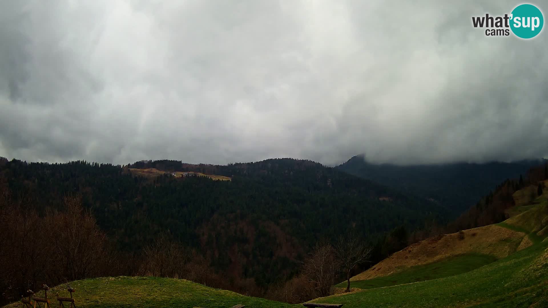 Webcam Brunarica Dražgoše – Live View of Ratitovec (1666 m)