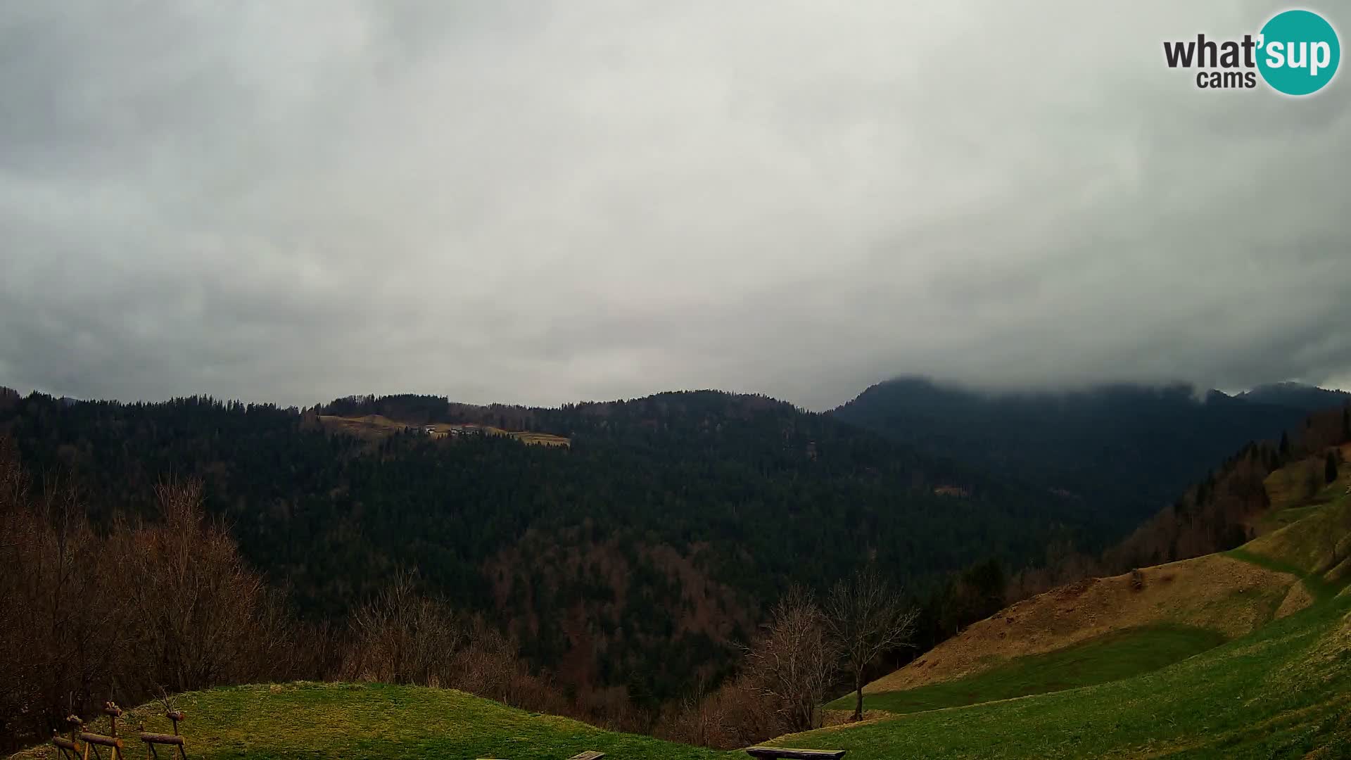 Webcam Brunarica Dražgoše – Liveblick auf Ratitovec (1666 m)