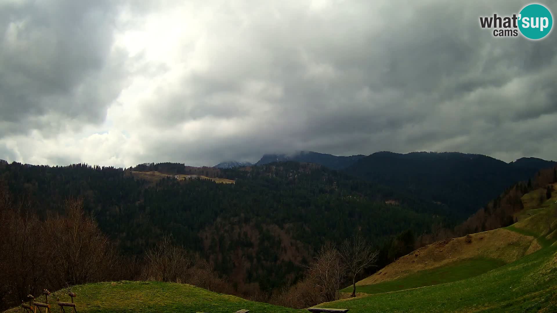 Webcam Brunarica Dražgoše – Live View of Ratitovec (1666 m)