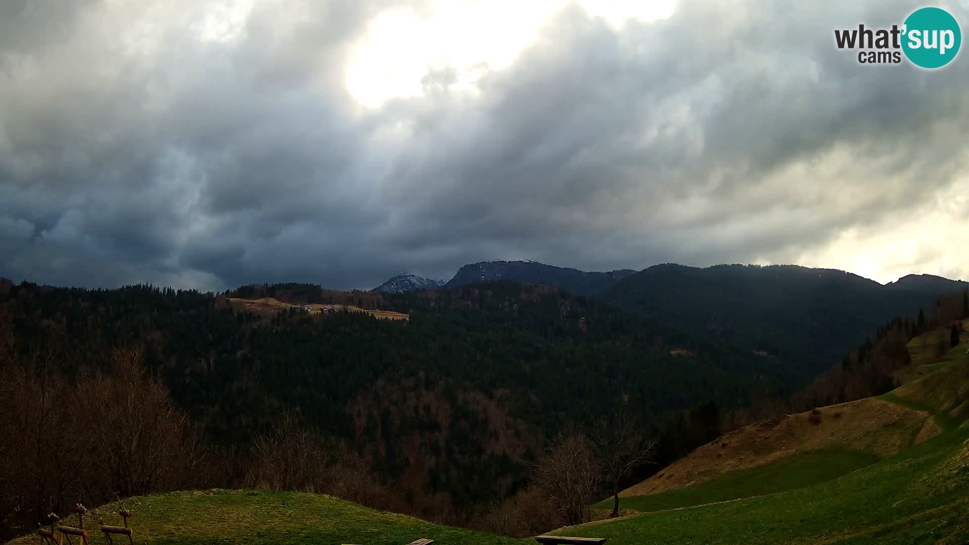 Web kamera Brunarica Dražgoše – Pogled uživo na Ratitovec (1666 m)