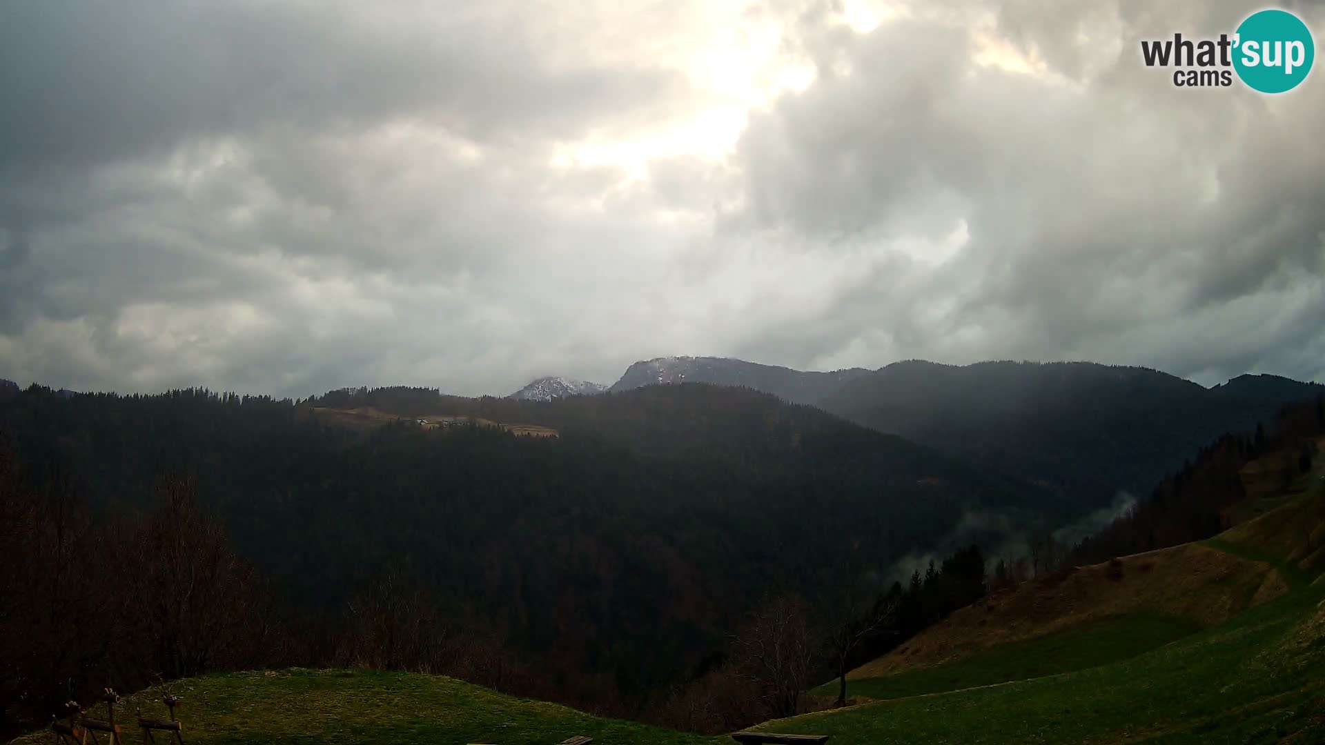 Web kamera Brunarica Dražgoše – Pogled uživo na Ratitovec (1666 m)