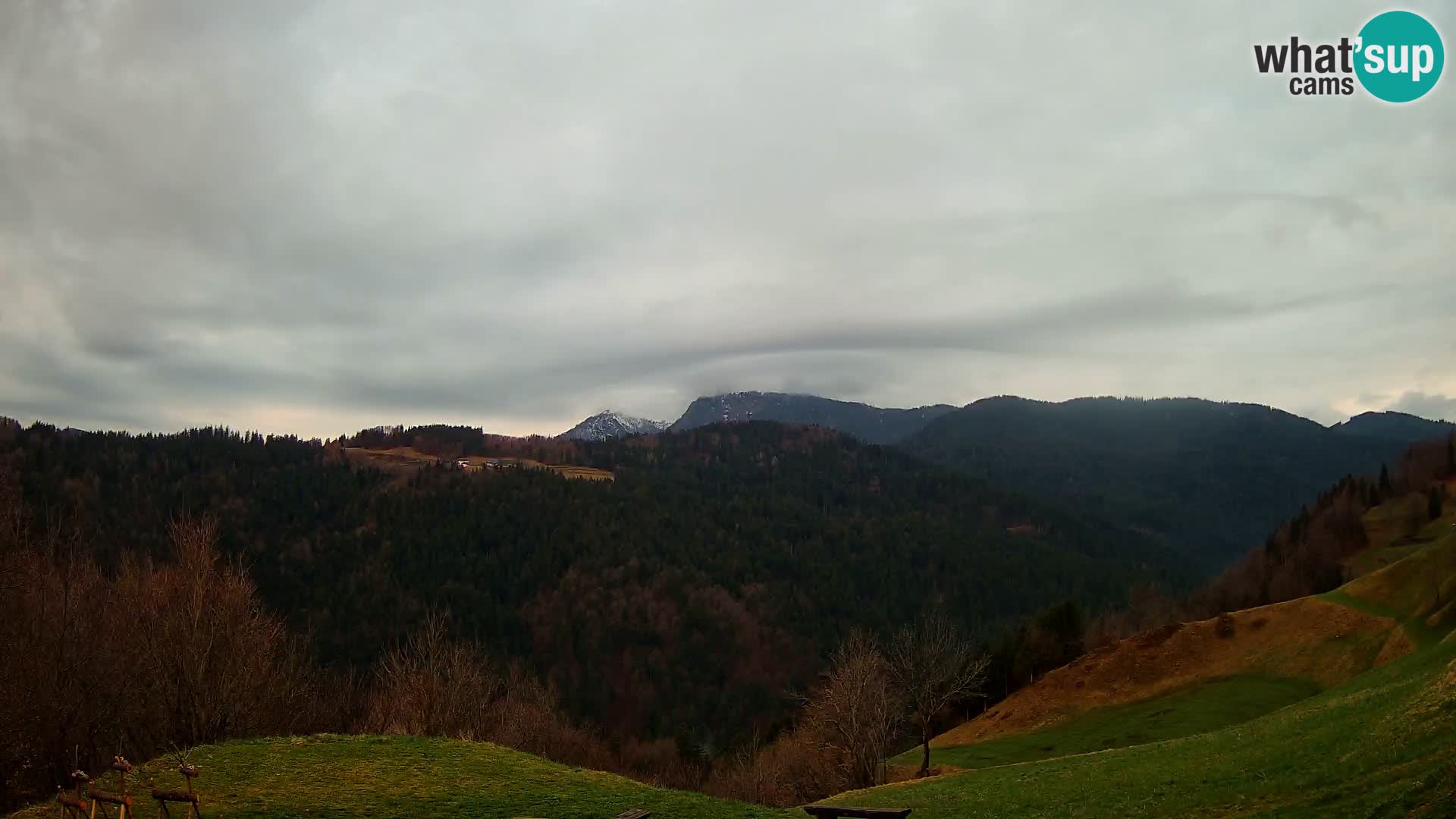 Webcam Brunarica Dražgoše – Live View of Ratitovec (1666 m)