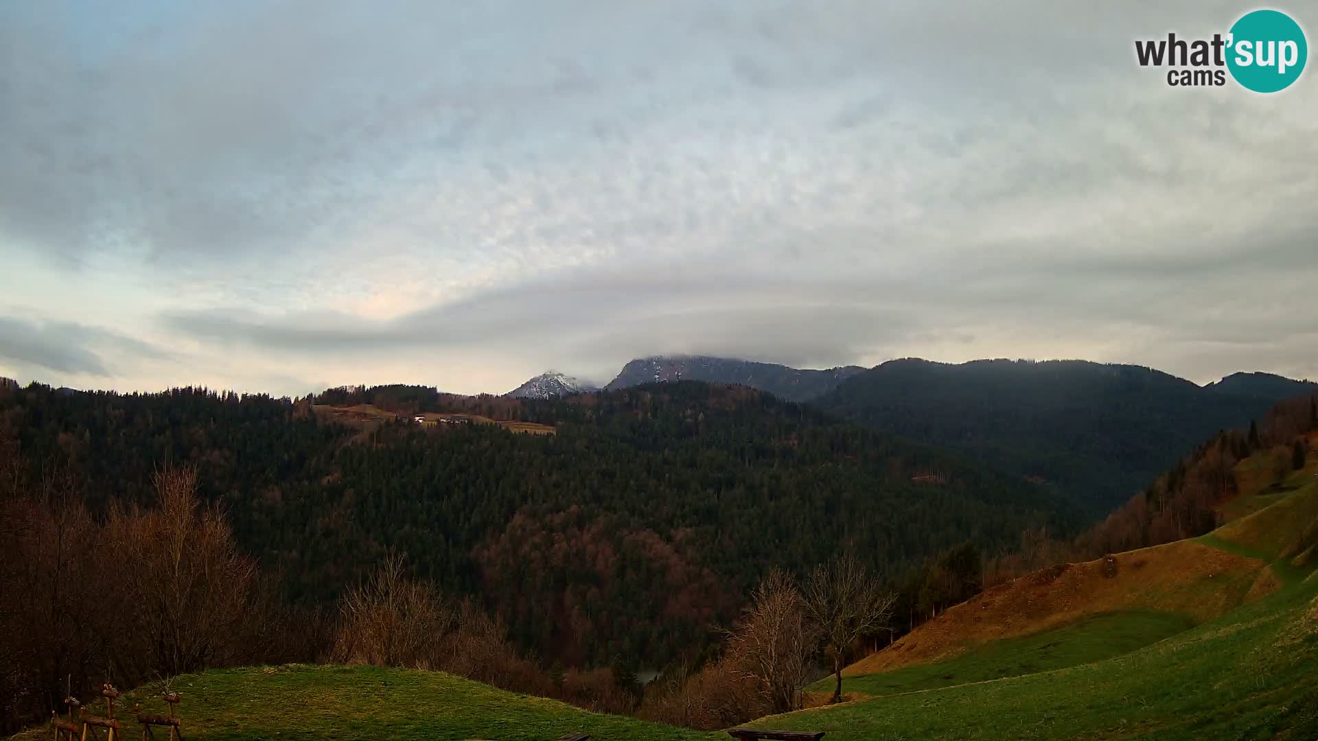 Webcam Brunarica Dražgoše – Liveblick auf Ratitovec (1666 m)