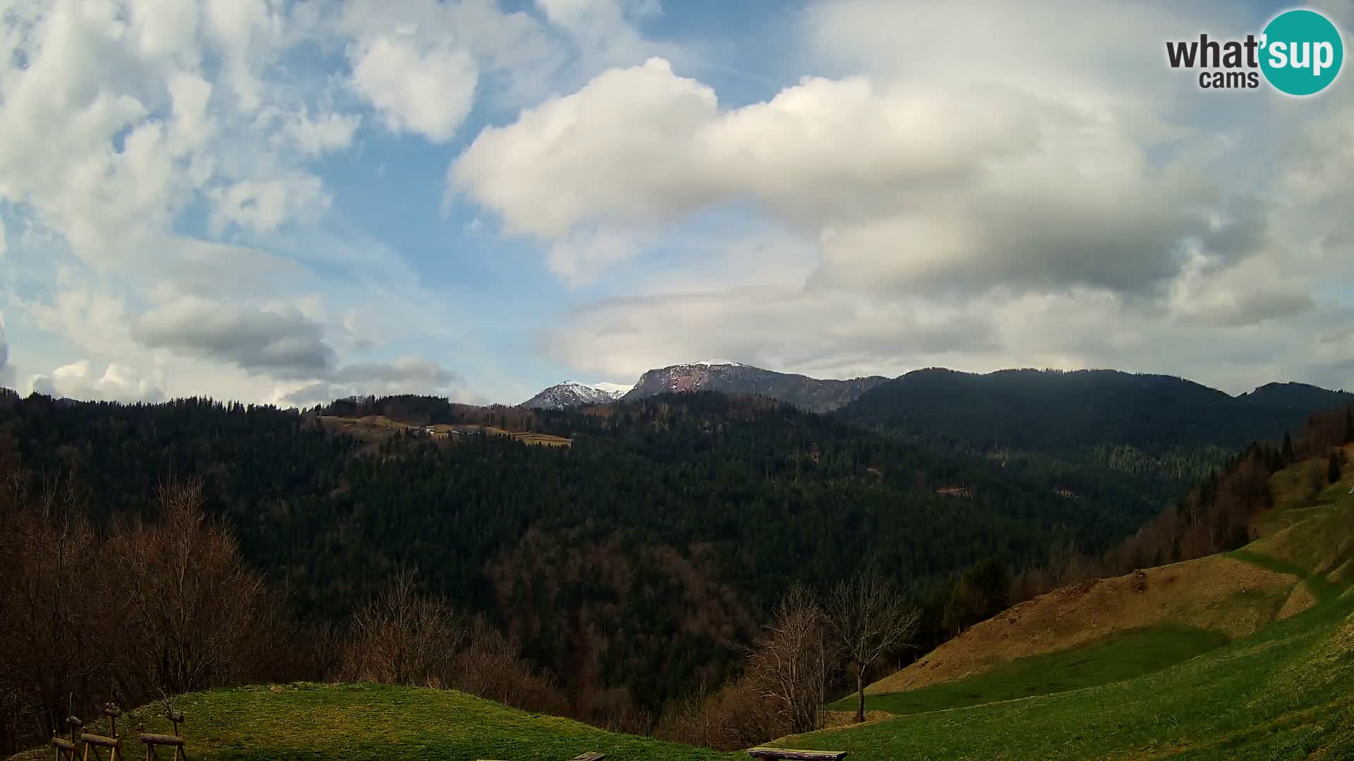 Webcam Brunarica Dražgoše – Live View of Ratitovec (1666 m)