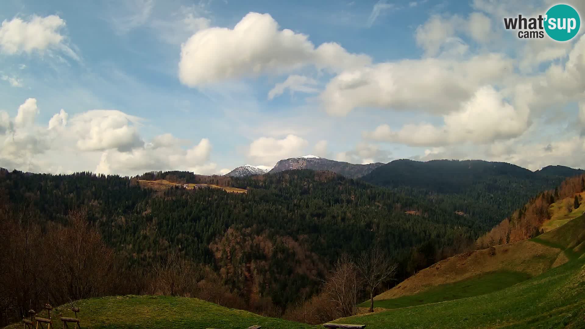 Webcam Brunarica Dražgoše – Liveblick auf Ratitovec (1666 m)