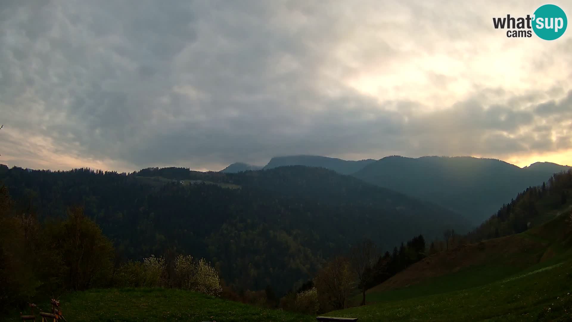 Spletna kamera Brunarica Dražgoše – Pogled v živo na Ratitovec (1666 m)