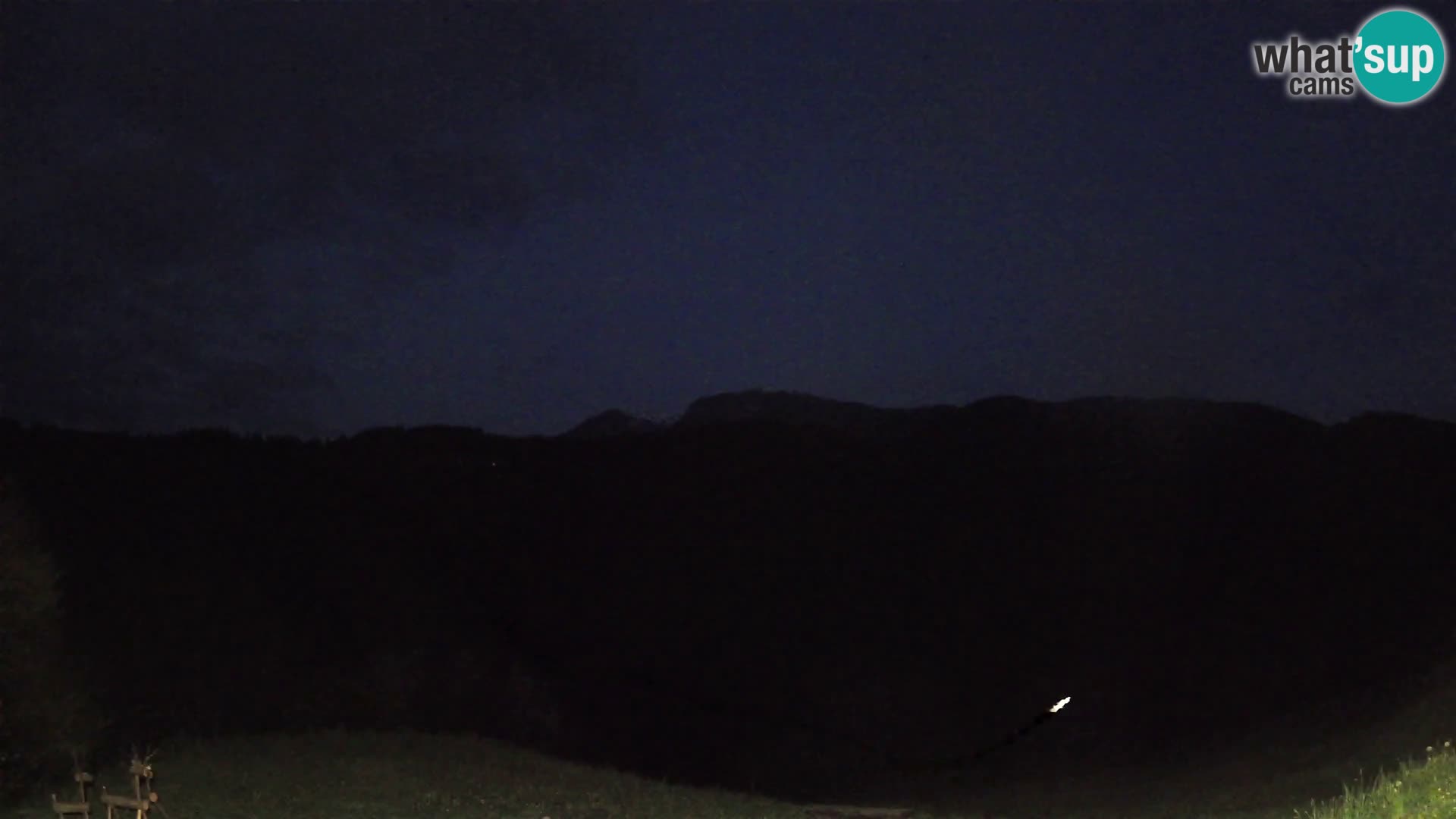 Webcam Brunarica Dražgoše – Vista live sul Ratitovec (1666 m)