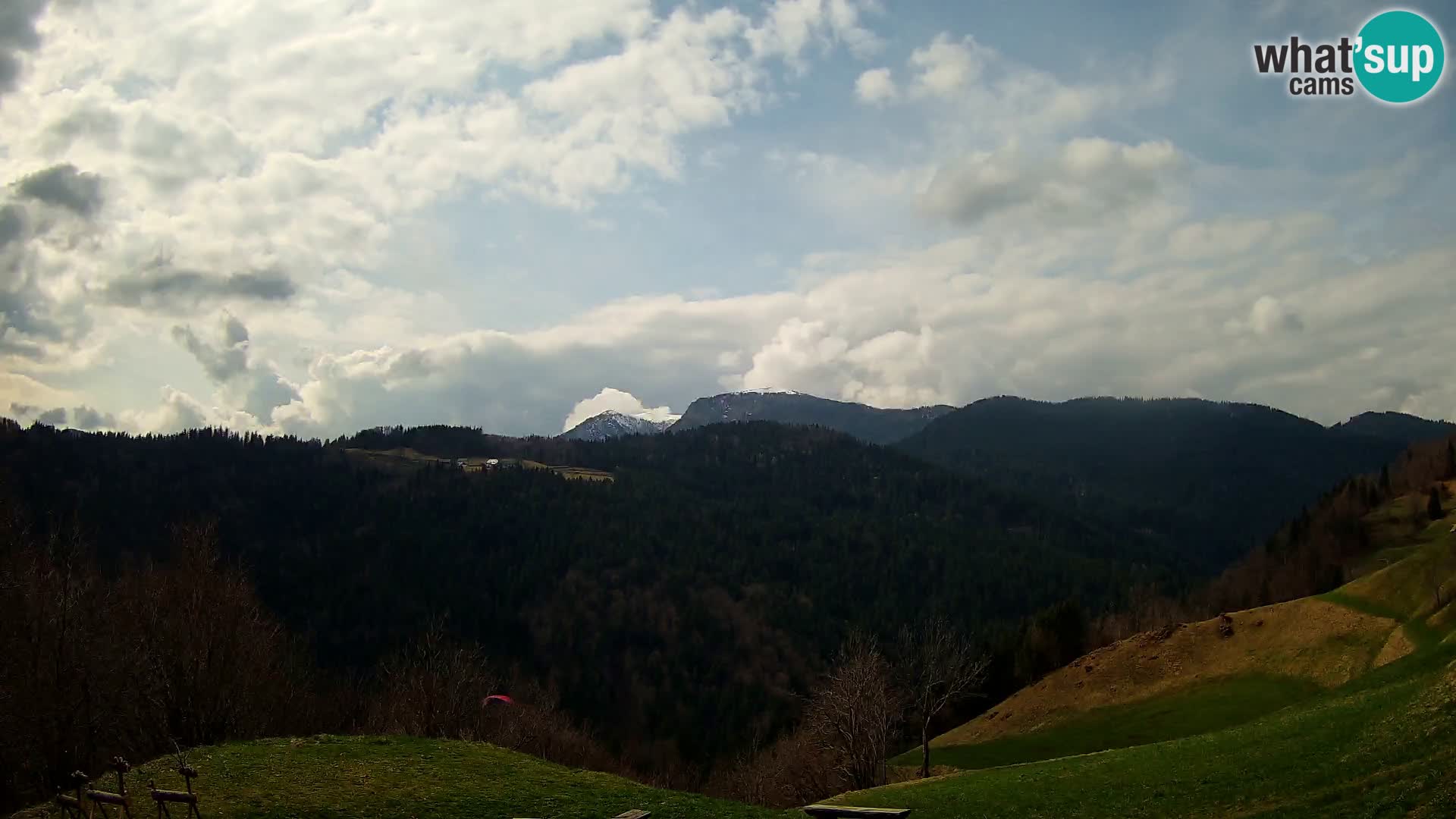 Webcam Brunarica Dražgoše – Live View of Ratitovec (1666 m)