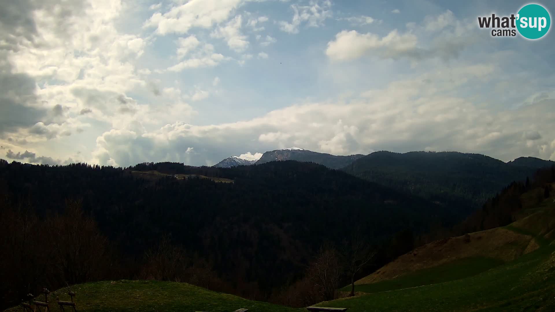 Webcam Brunarica Dražgoše – Live View of Ratitovec (1666 m)