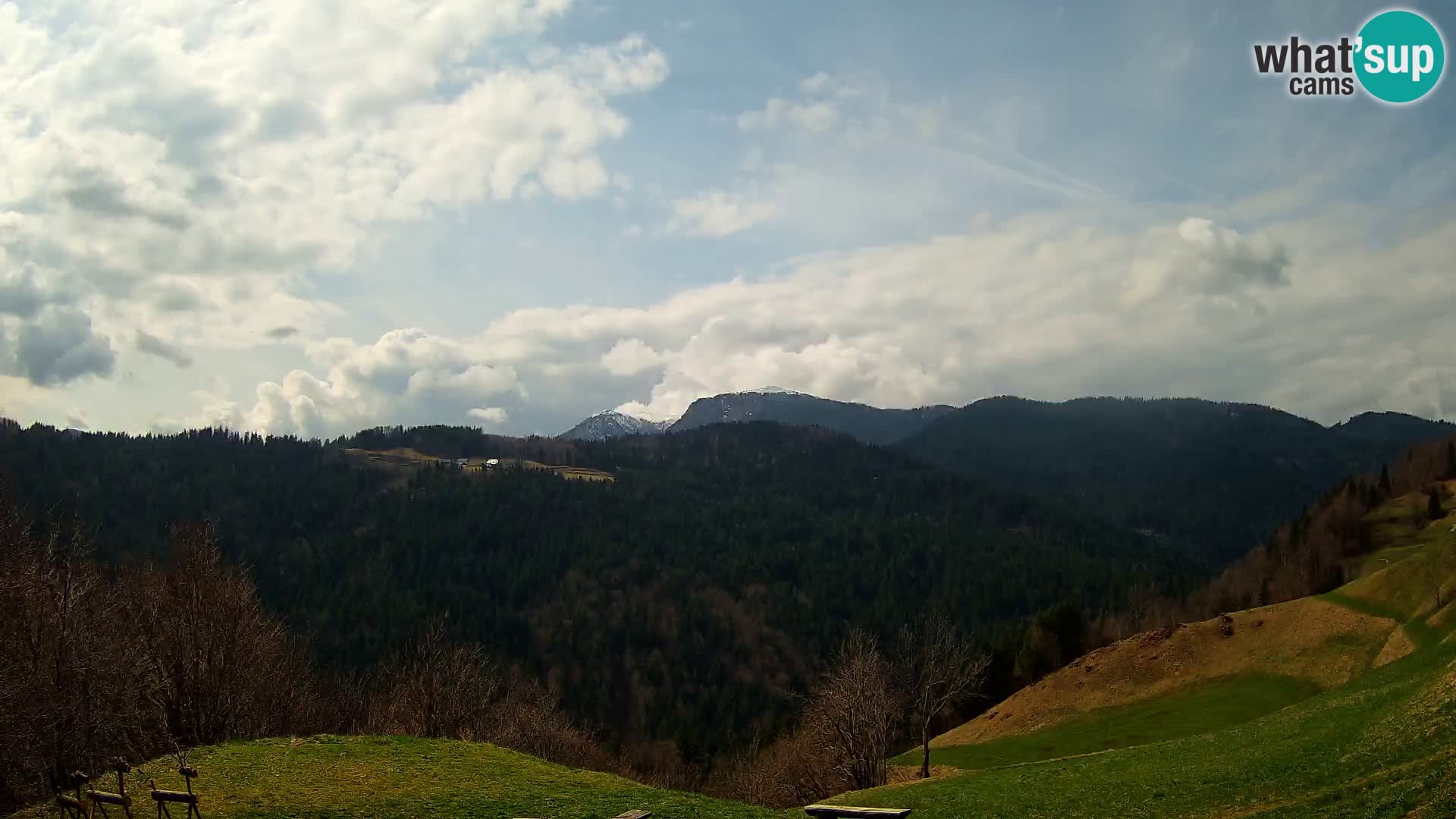 Webcam Brunarica Dražgoše – Live View of Ratitovec (1666 m)