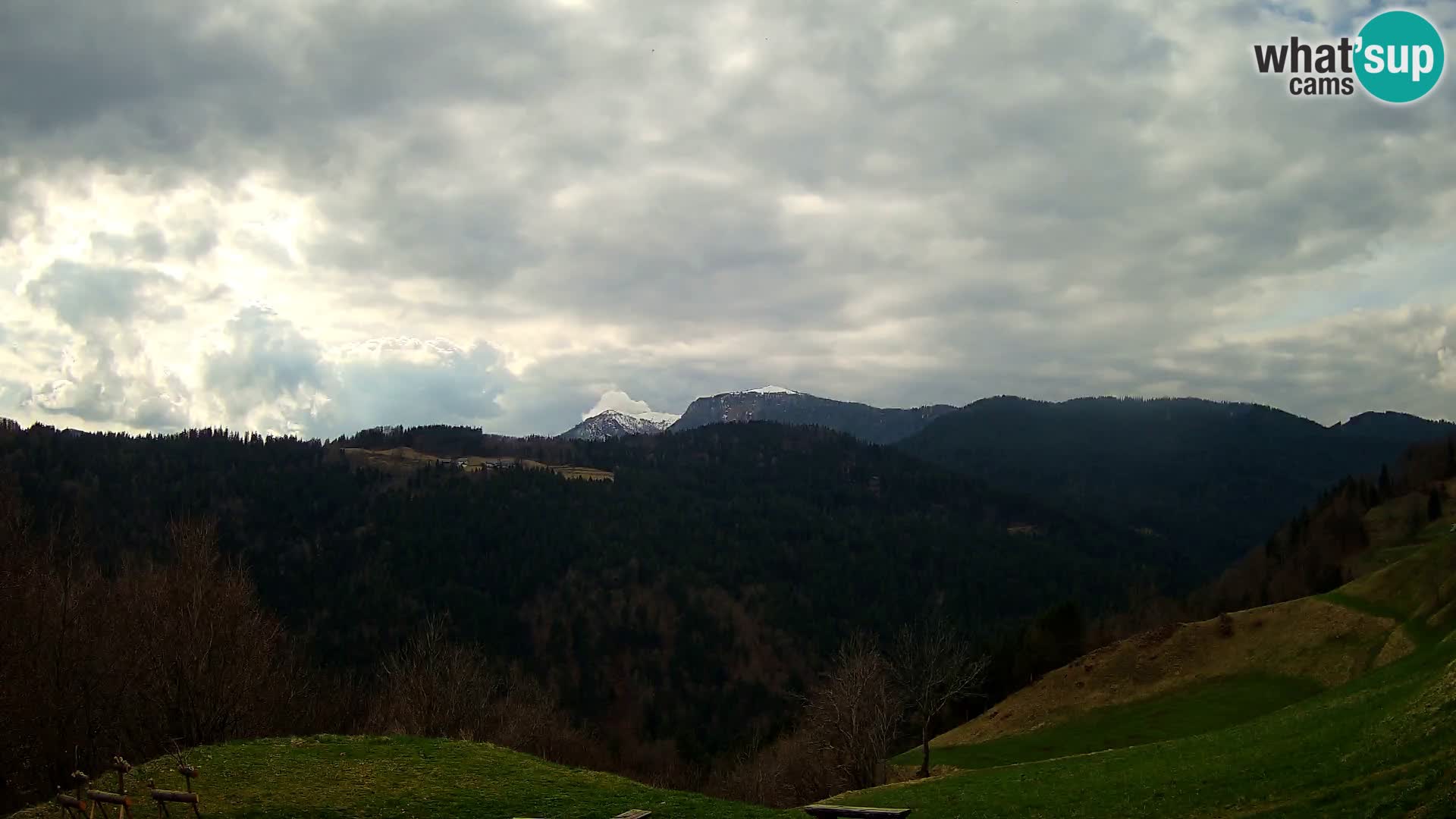 Webcam Brunarica Dražgoše – Live View of Ratitovec (1666 m)