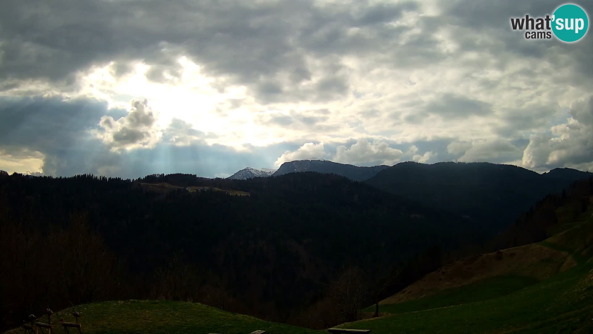 Webcam Brunarica Dražgoše – Live View of Ratitovec (1666 m)