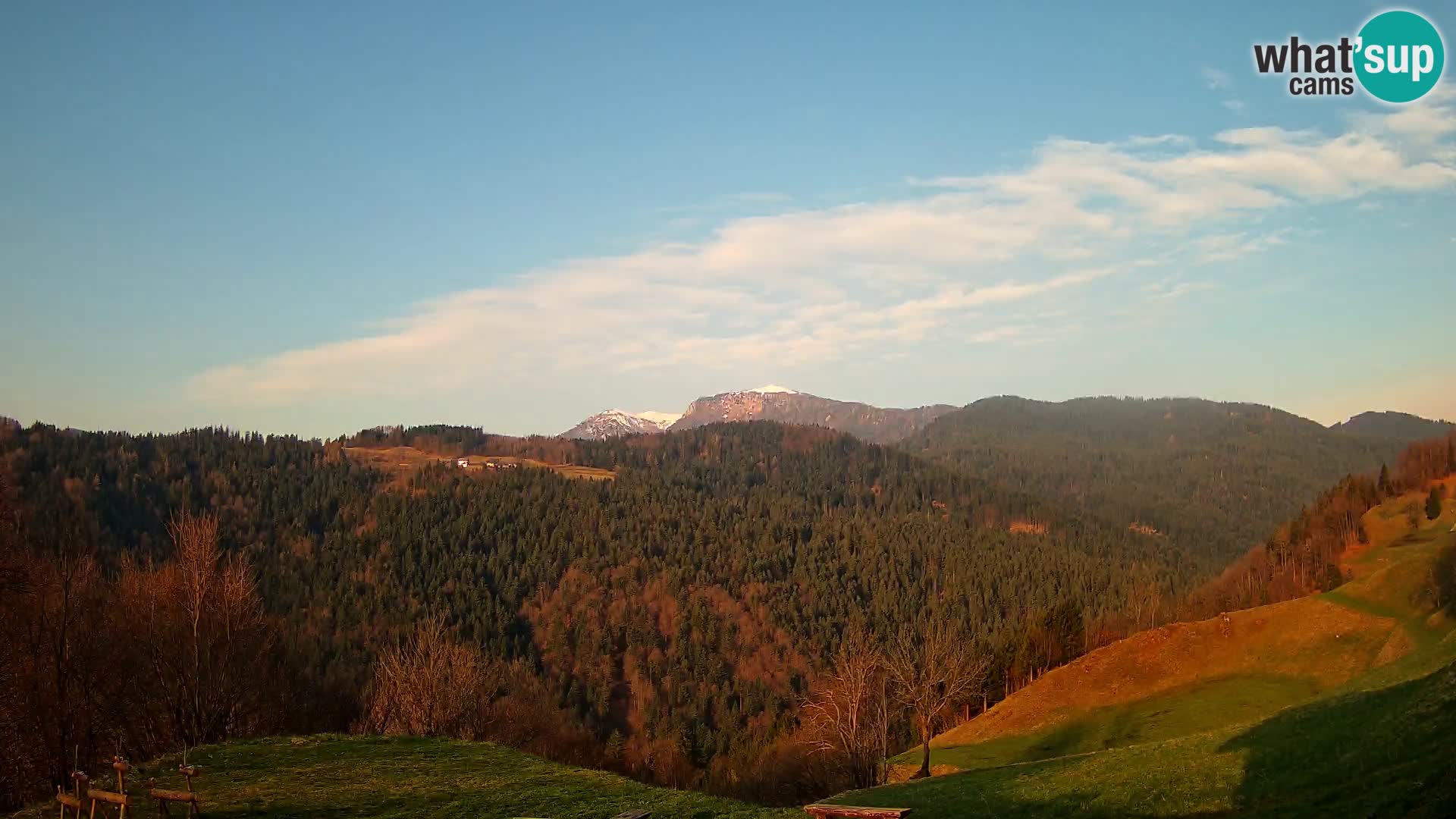 Webcam Brunarica Dražgoše – Live View of Ratitovec (1666 m)