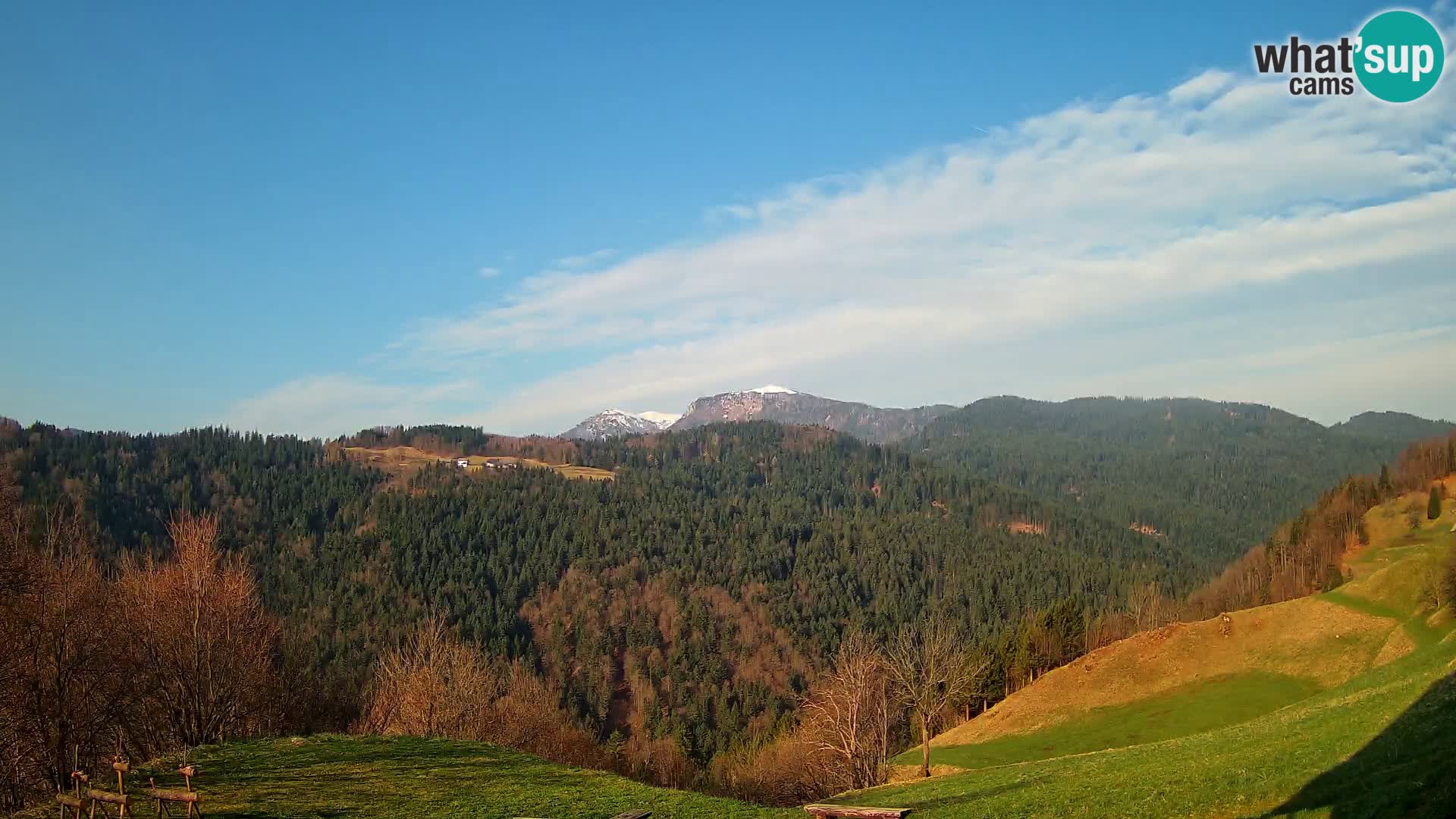 Webcam Brunarica Dražgoše – Live View of Ratitovec (1666 m)