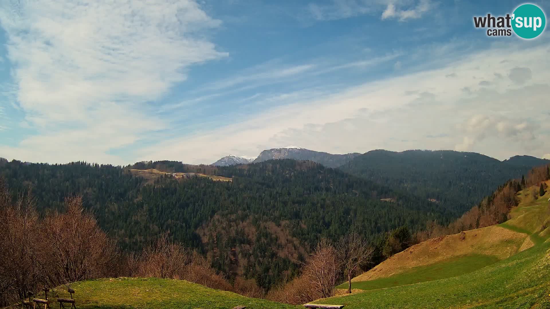 Webcam Brunarica Dražgoše – Live View of Ratitovec (1666 m)