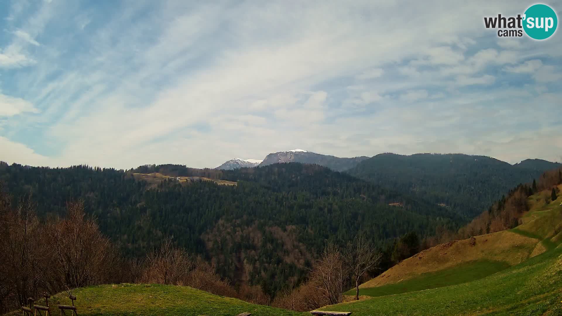 Webcam Brunarica Dražgoše – Live View of Ratitovec (1666 m)