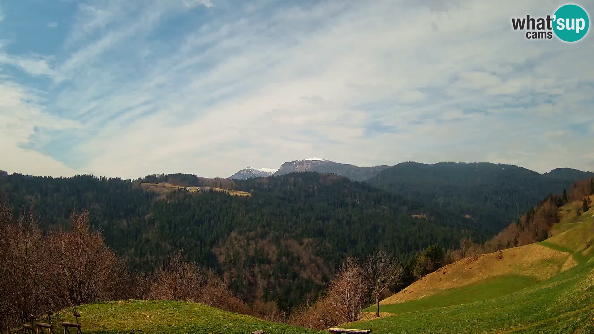 Webcam Brunarica Dražgoše – Live View of Ratitovec (1666 m)