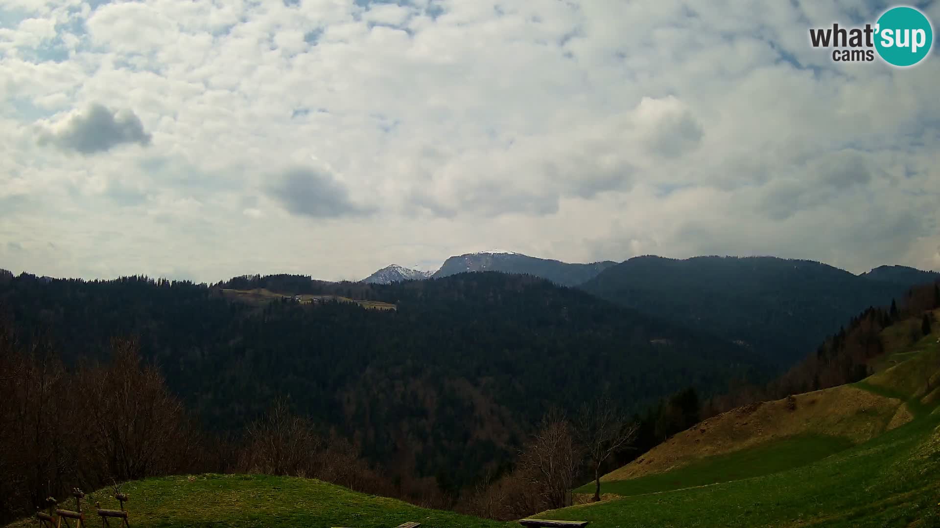 Spletna kamera Brunarica Dražgoše – Pogled v živo na Ratitovec (1666 m)