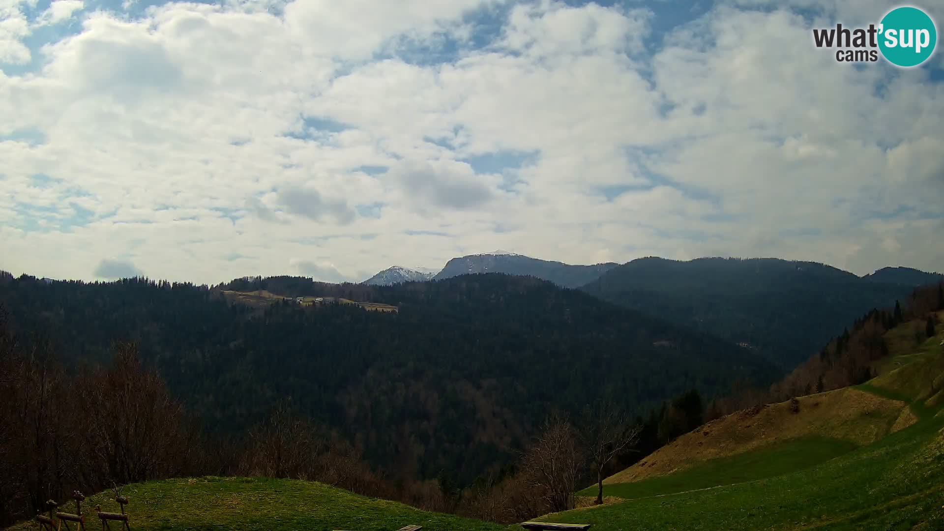 Webcam Brunarica Dražgoše – Live View of Ratitovec (1666 m)