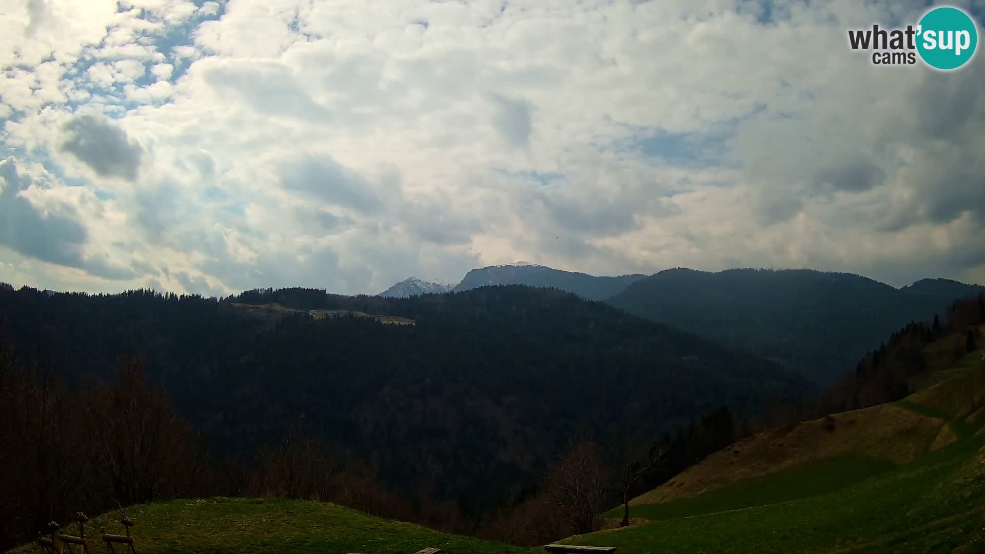 Spletna kamera Brunarica Dražgoše – Pogled v živo na Ratitovec (1666 m)