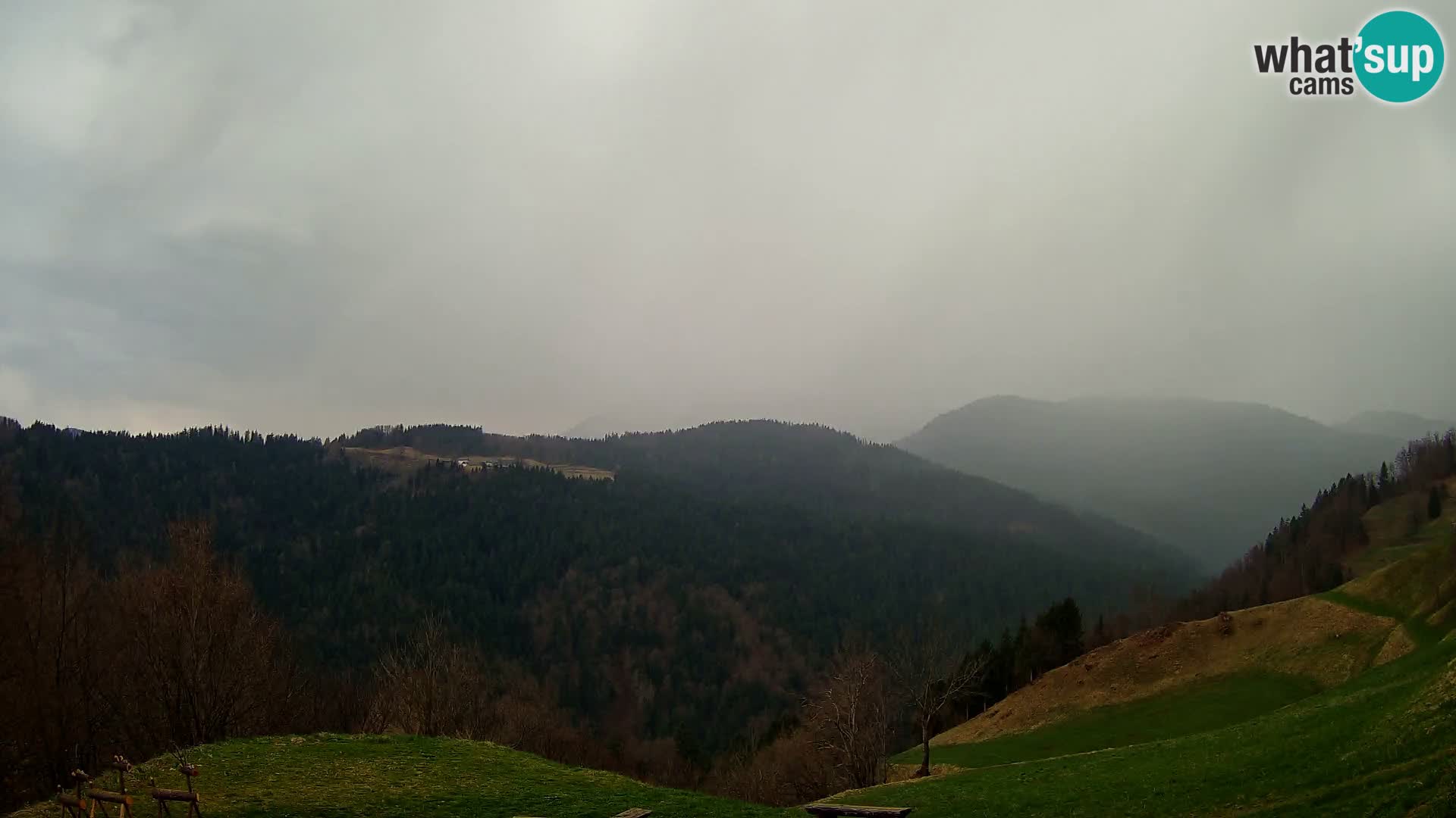 Webcam Brunarica Dražgoše – Liveblick auf Ratitovec (1666 m)