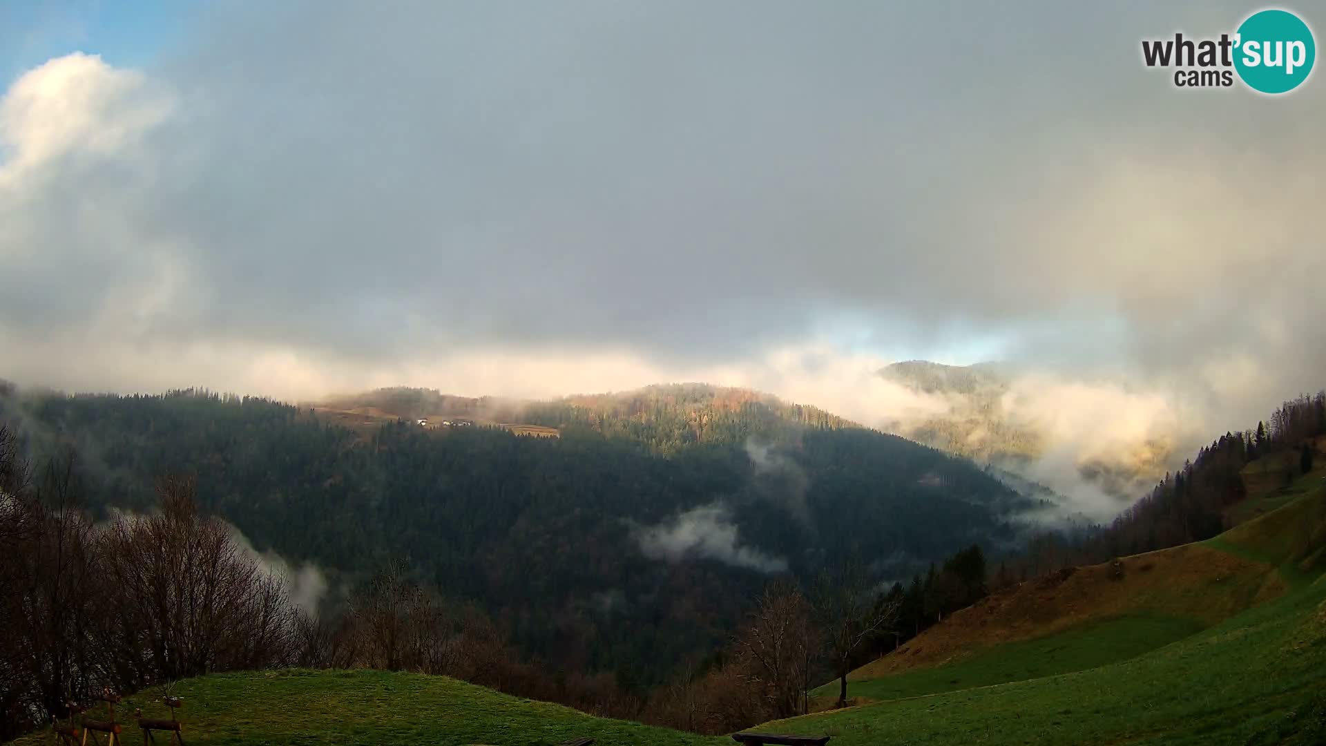 Web kamera Brunarica Dražgoše – Pogled uživo na Ratitovec (1666 m)