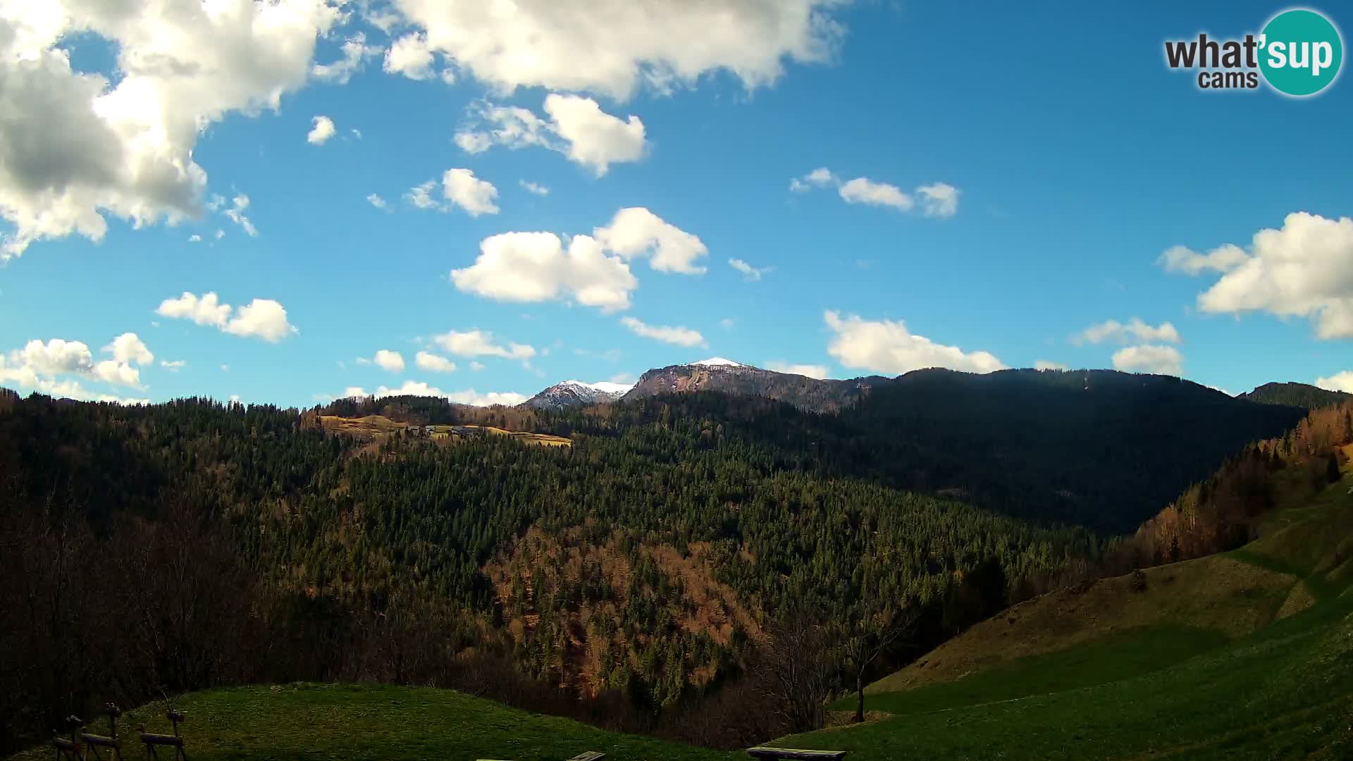 Webcam Brunarica Dražgoše – Liveblick auf Ratitovec (1666 m)