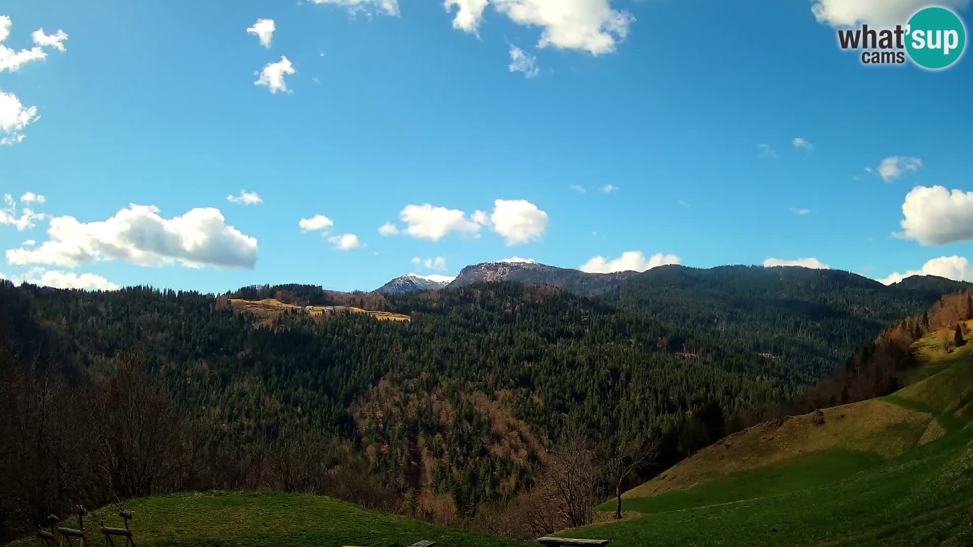 Webcam Brunarica Dražgoše – Liveblick auf Ratitovec (1666 m)