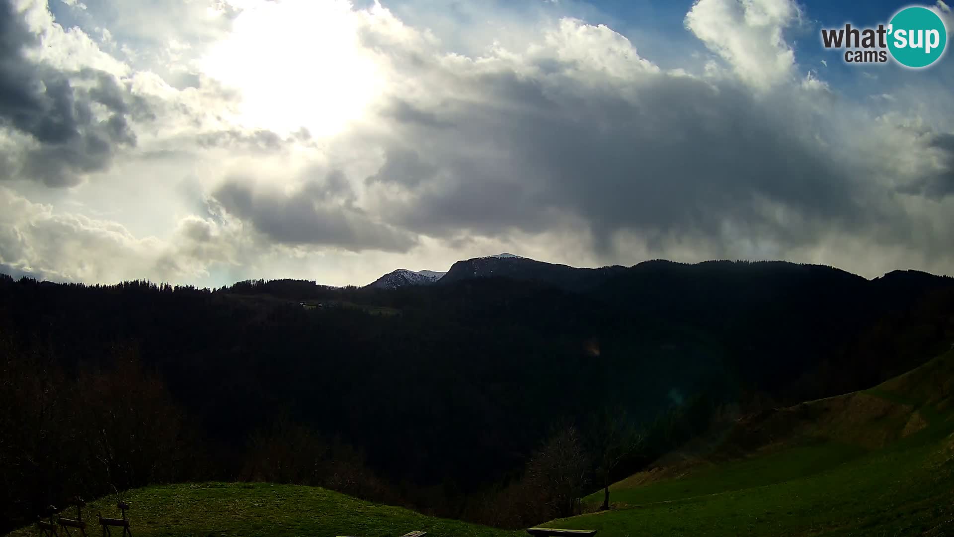 Webcam Brunarica Dražgoše – Vista live sul Ratitovec (1666 m)