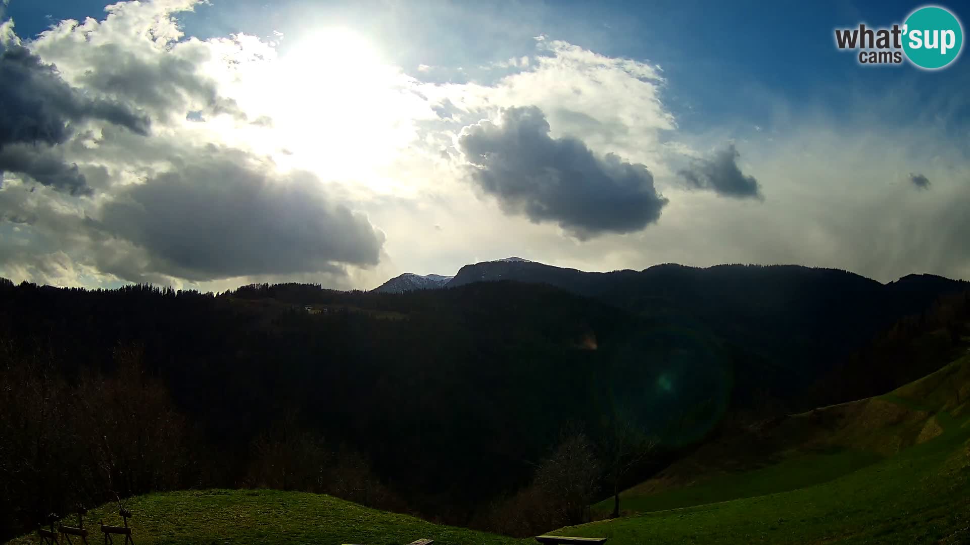 Webcam Brunarica Dražgoše – Live View of Ratitovec (1666 m)