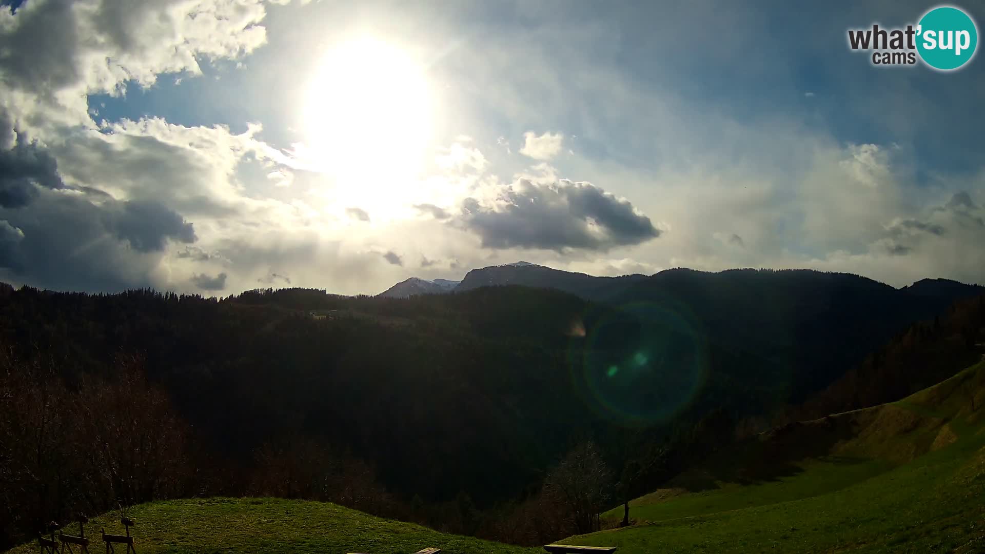 Webcam Brunarica Dražgoše – Live View of Ratitovec (1666 m)