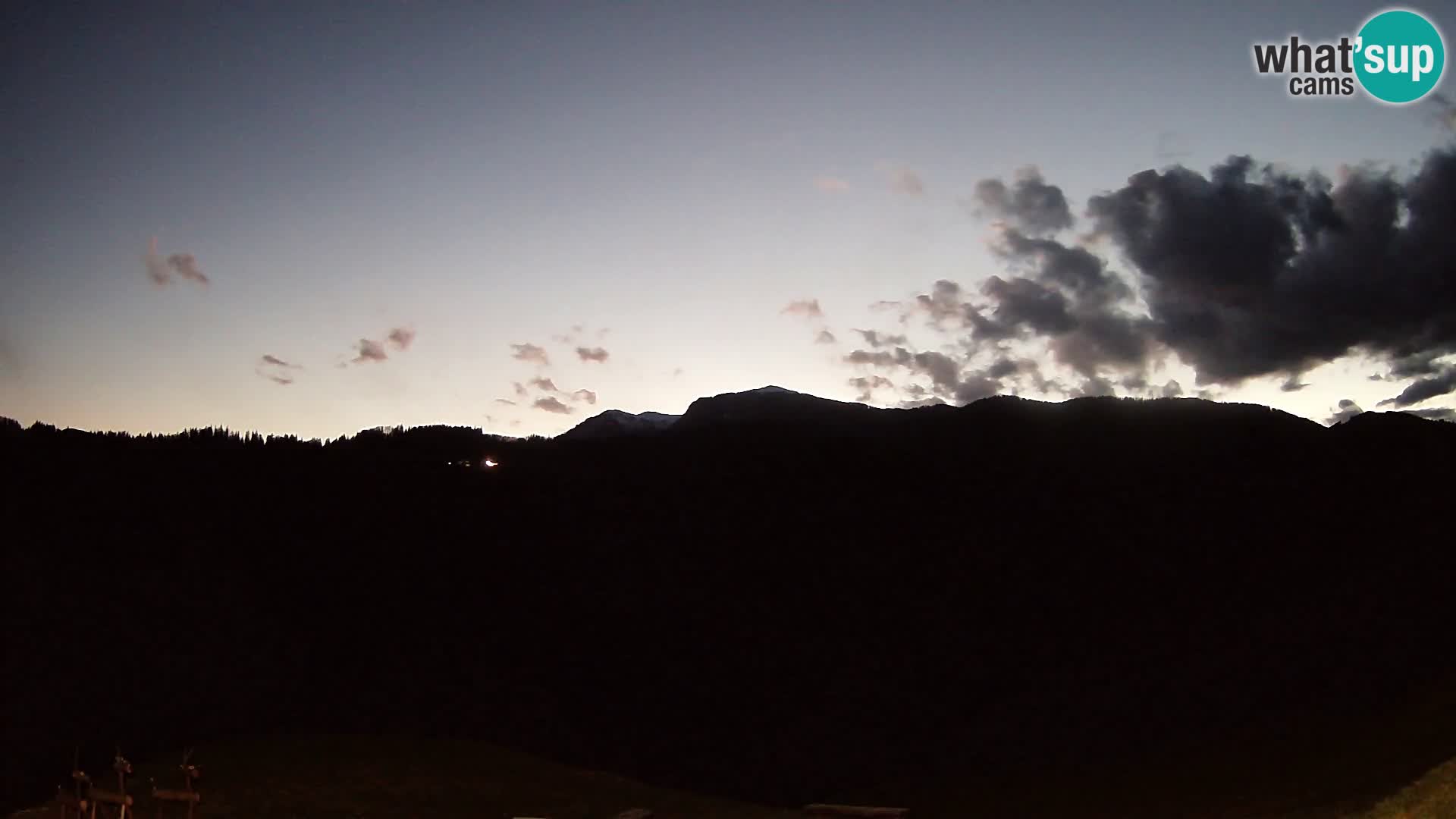 Spletna kamera Brunarica Dražgoše – Pogled v živo na Ratitovec (1666 m)