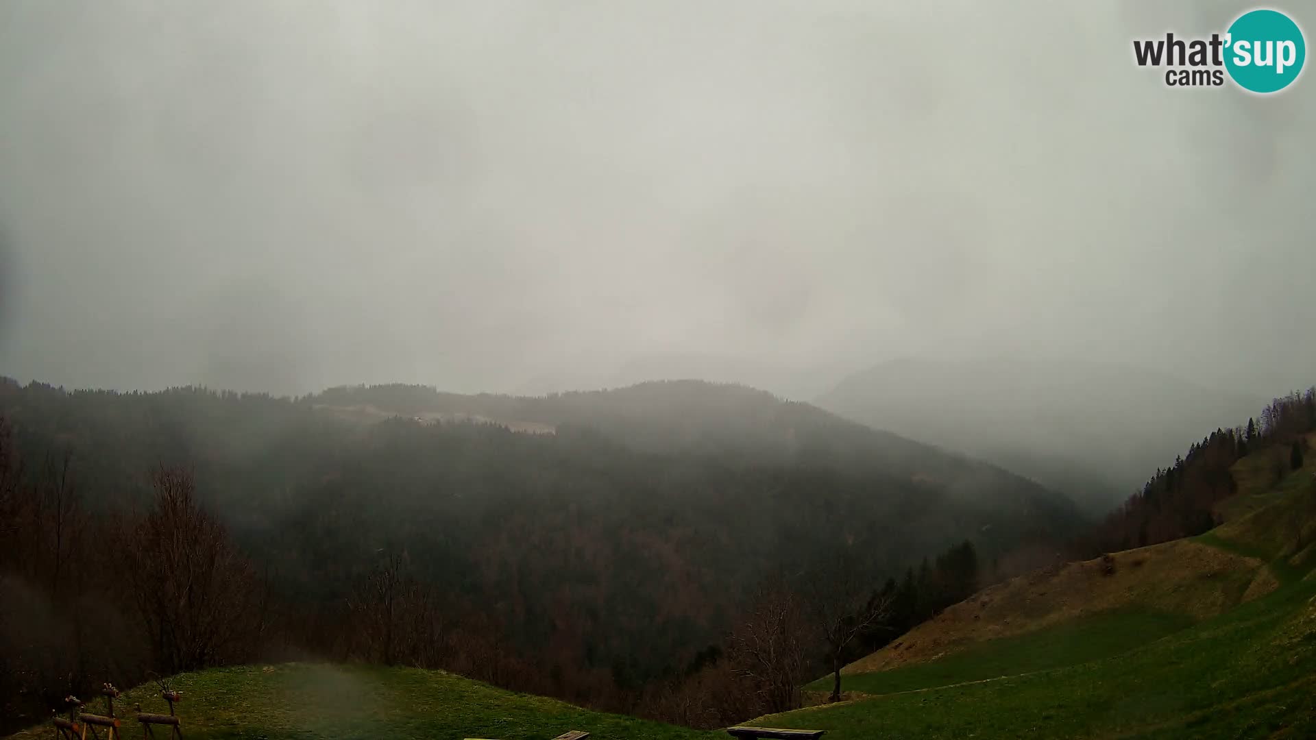 Webcam Brunarica Dražgoše – Live View of Ratitovec (1666 m)